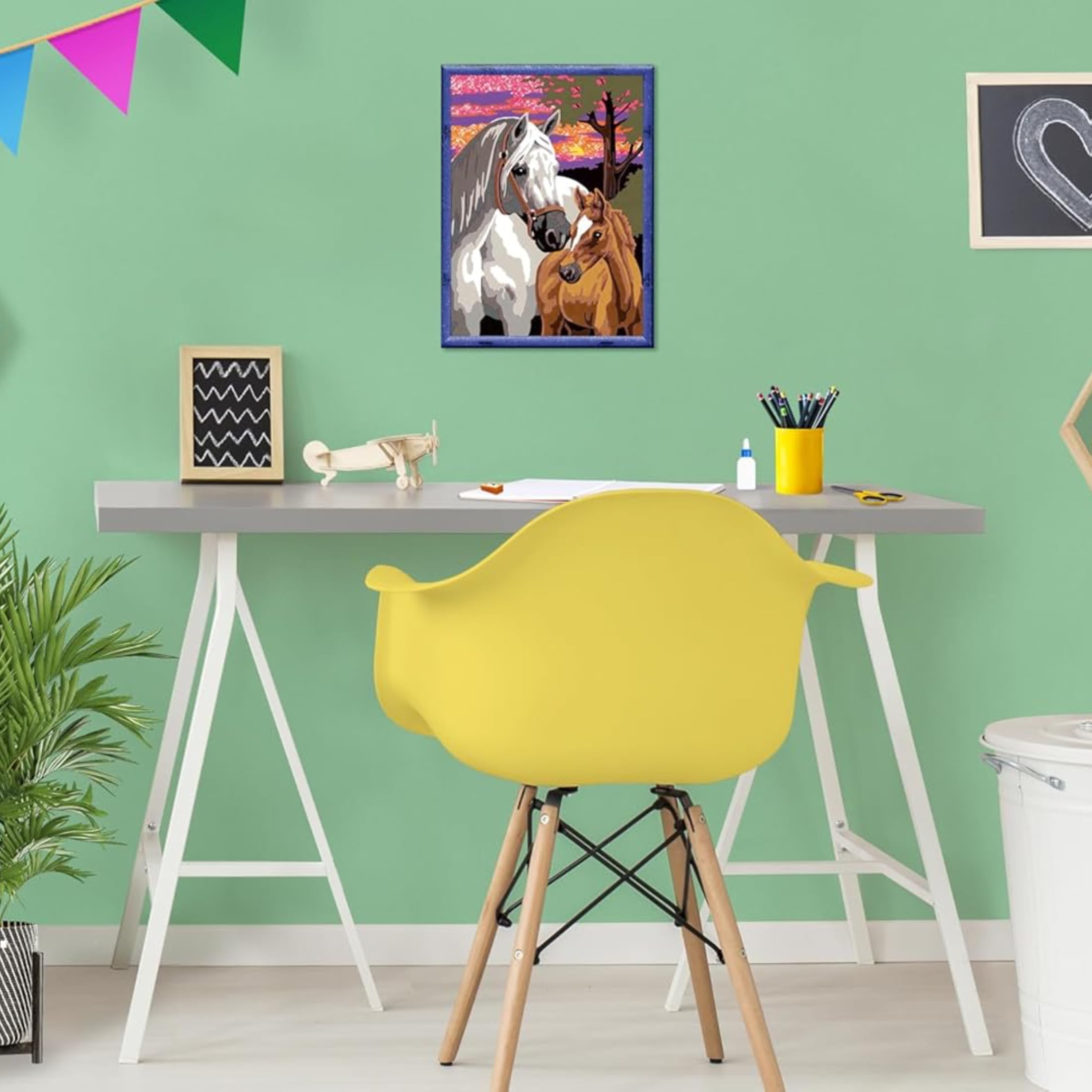 Ravensburger - Creart Serie D: Cavalli Al Tramonto | Dipingere Con I Numeri Bambini 18x24cm | Giochi Creativi Bambina 9 Anni | Giochi Bambini 9 Anni O Più | Creart 9 Anni