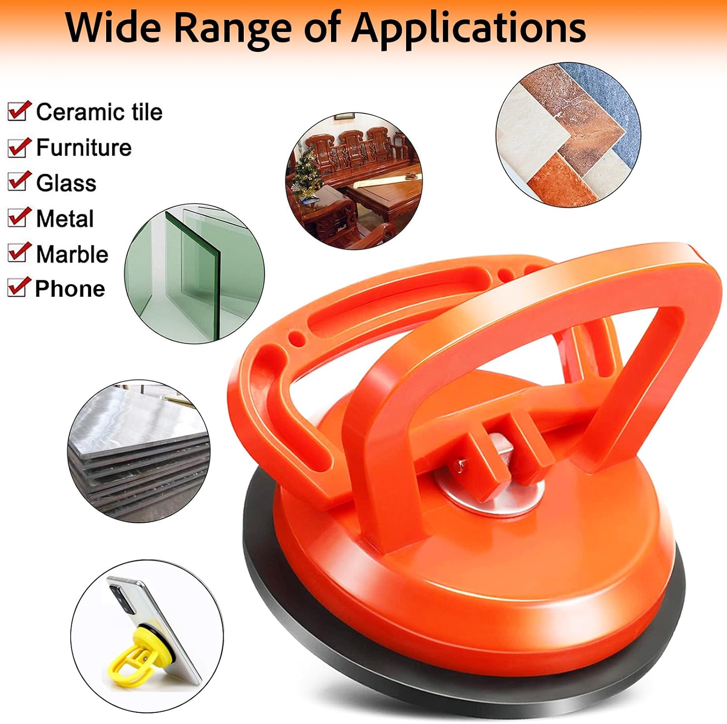Car Dent Puller Kit,Heavy Duty Suction Cup Dent Remover,Paintless Dent Repair Tool,Auto Body DIY Dent Removal Kit,Automotive Dent Repair Tools for Car Dents,Glass,Tile,Mirror Lifting