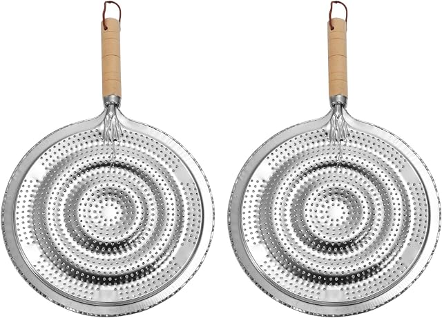 2pcs Heat Diffuser Plate for Electric Gas Stove Glass Induction Cooktop Heat Diffuser Cooking Induction Adapter Hob Ring Plate Silver (Color : Silver)