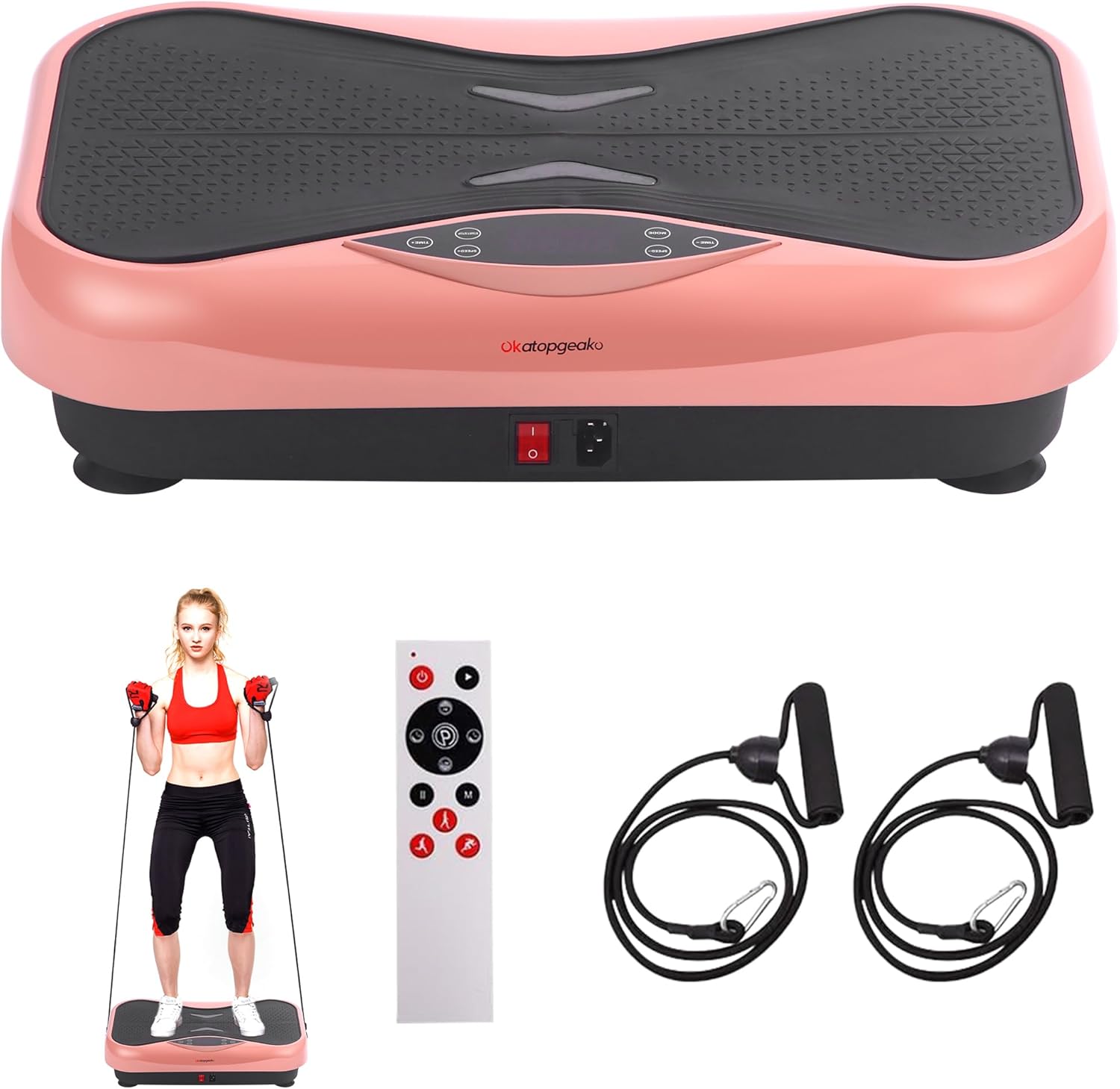 Vibration Plate Exercise Machine Vibration Platform for Weight Loss, Vibration Plate for Lymphatic Drainage Whole Body Power Shaker Home Workout Equipment