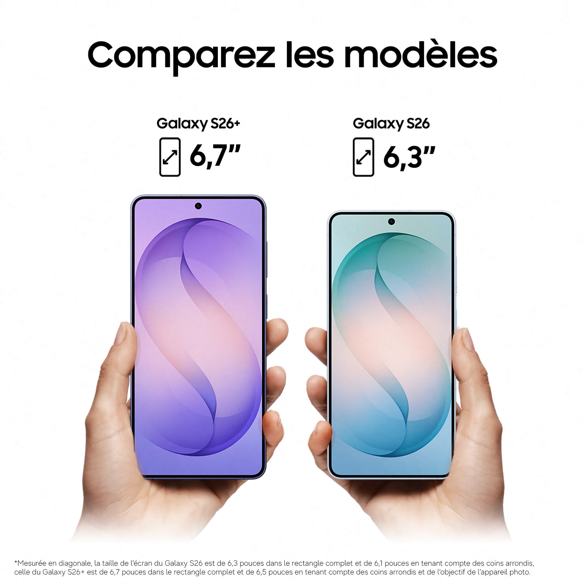 Samsung Galaxy S26+, Smartphone Android 5G avec Galaxy AI, 512 Go, Chargeur Secteur Rapide 25W Inclus, Smartphone déverrouillé, Noir, Version FR