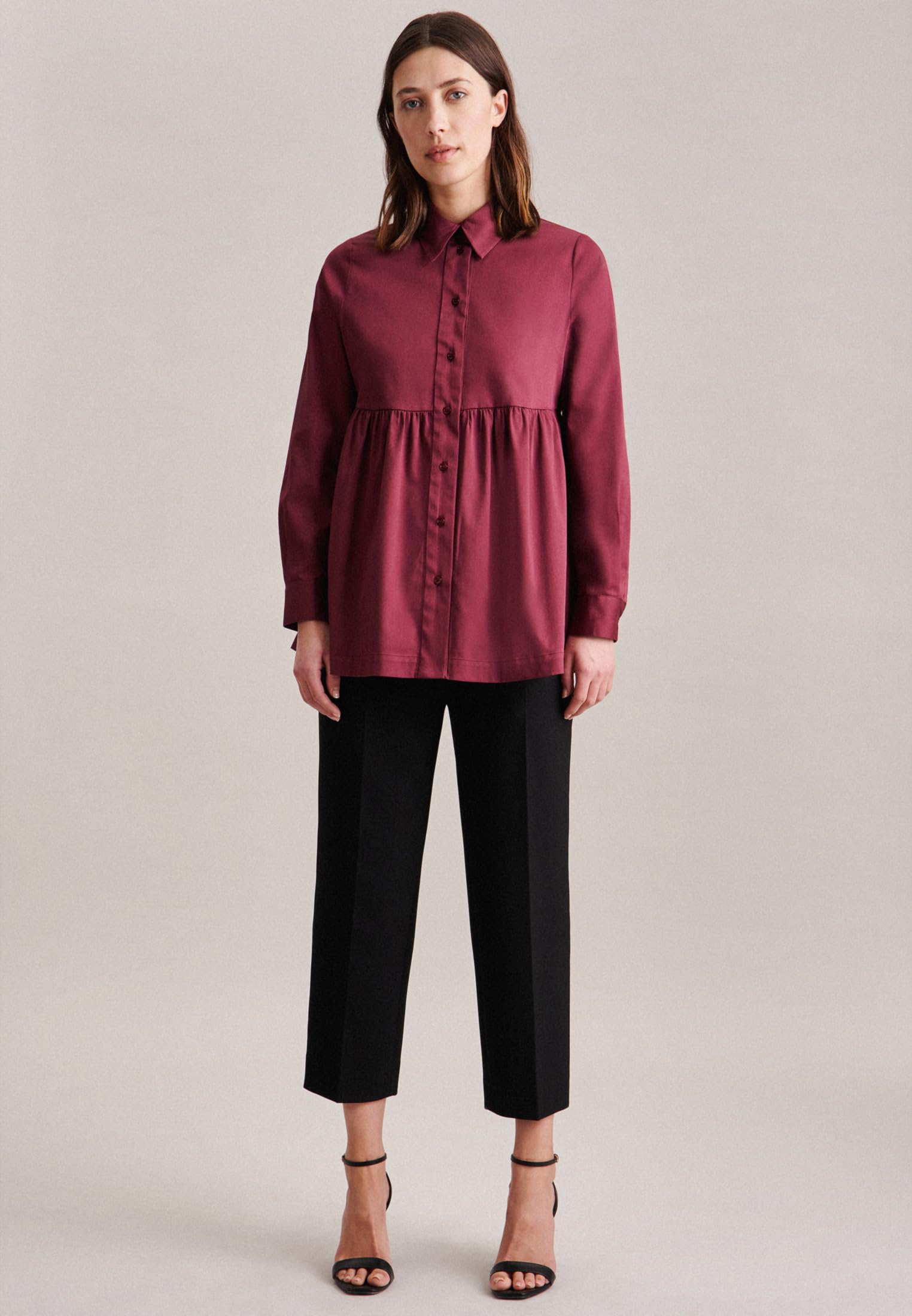 Seidensticker Chemisier À Manches Longues Coupe Droite Blouse Femme