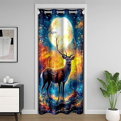 Miniatura 29 de Manfei Cortina de puerta musical negra con notas musicales para puerta de armario, cortinas opacas para puerta de armario, cortinas opacas para