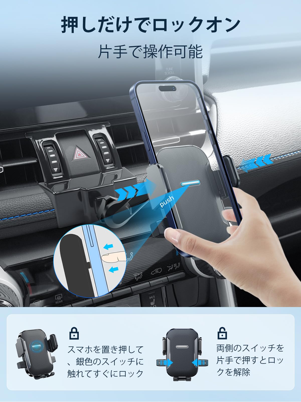 Amazon.co.jp: 【BIXUAN】トヨタ RAV4 5代目 50系 スマホホルダー rav4
