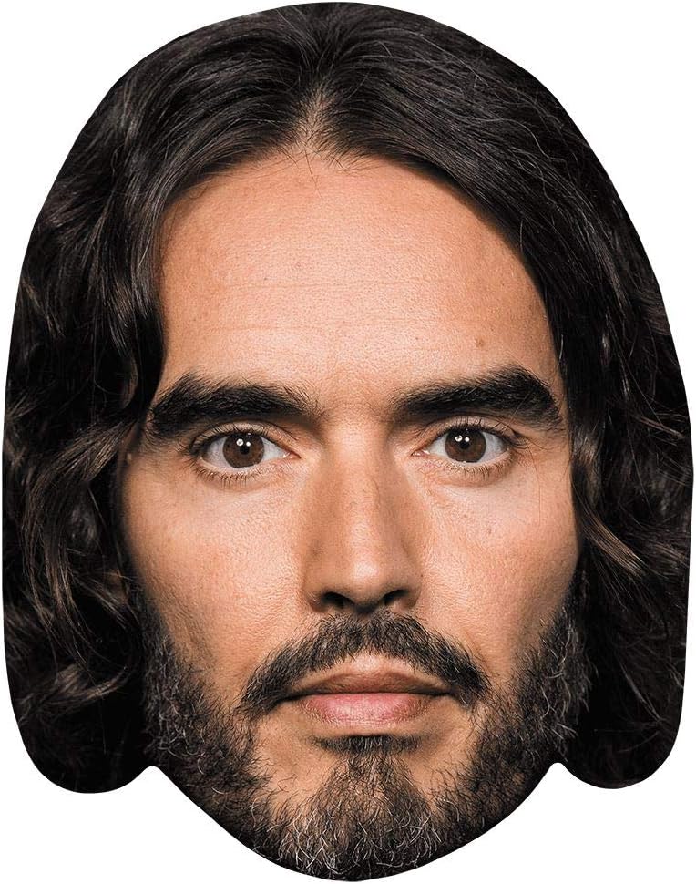 Russell Brand (Long Hair) Celebrity Mask, Flat Card Face, Fancy Dress Mask