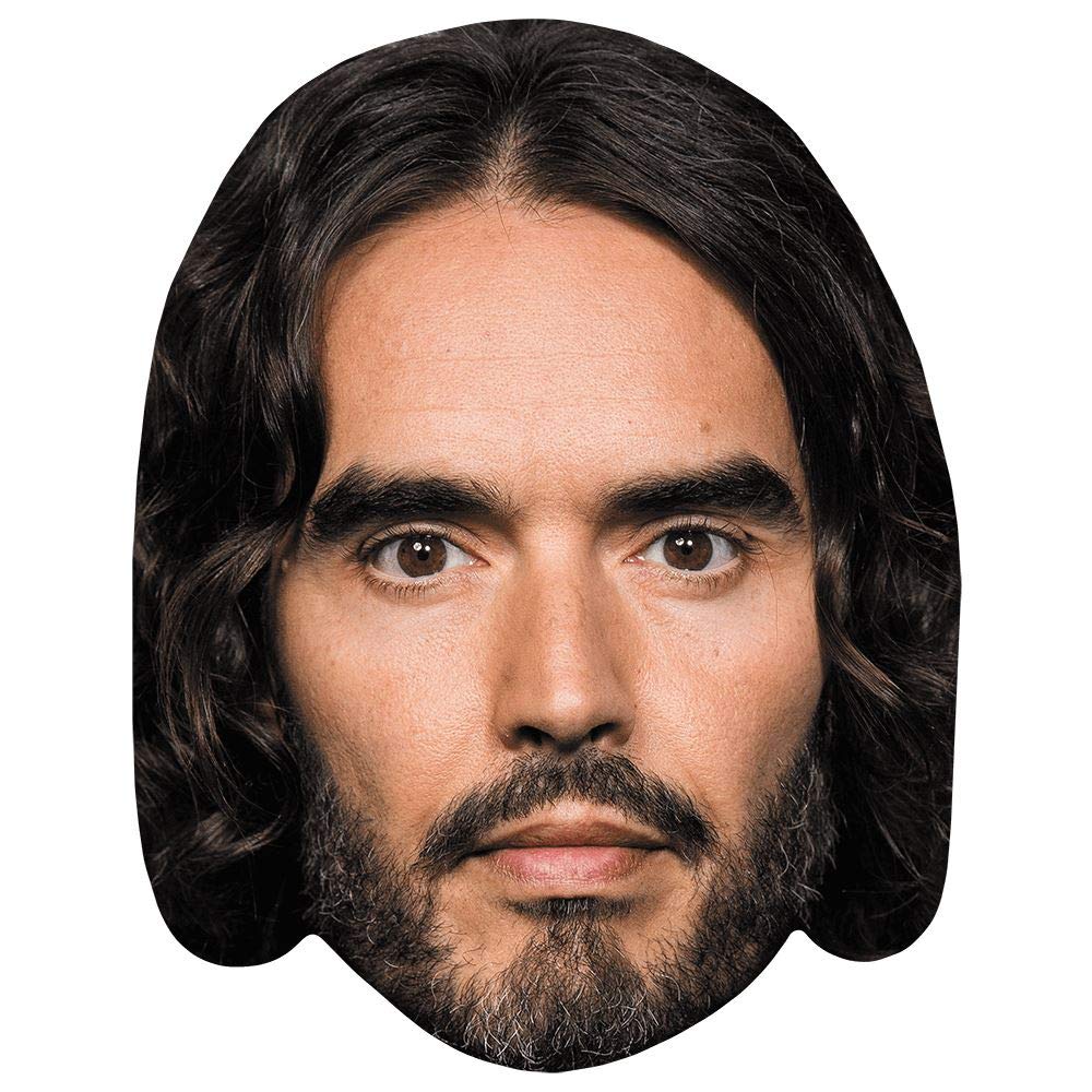 Russell Brand (Long Hair) Celebrity Mask, Flat Card Face, Fancy Dress Mask
