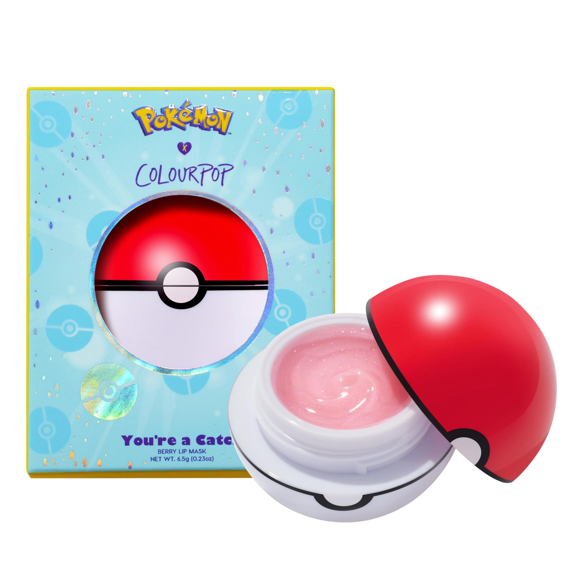 x Pokémon Lip Mask - You're a Catch Leave-On Lip Moisturizer & Overnight Lip Treatment - Replenishes Dry Lips with Shea Butter & Vitamin E - Berry (0.07 oz)