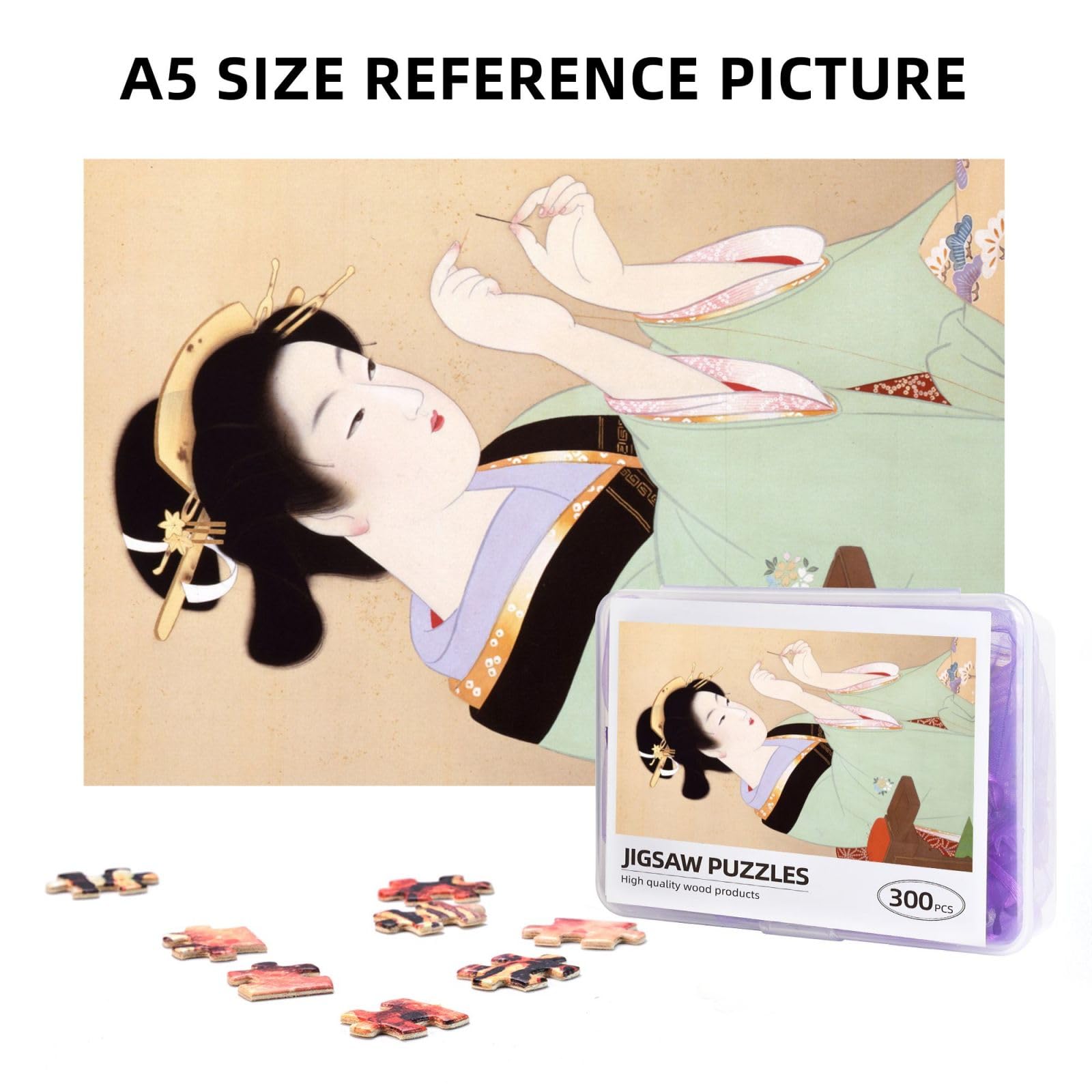 毬月絵美　ジグソーパズル　新品　葉っぱのコンチェルト　専用フレームセット 毬月絵美 ジグソーパズル 新品 葉っぱのコンチェルト 専用