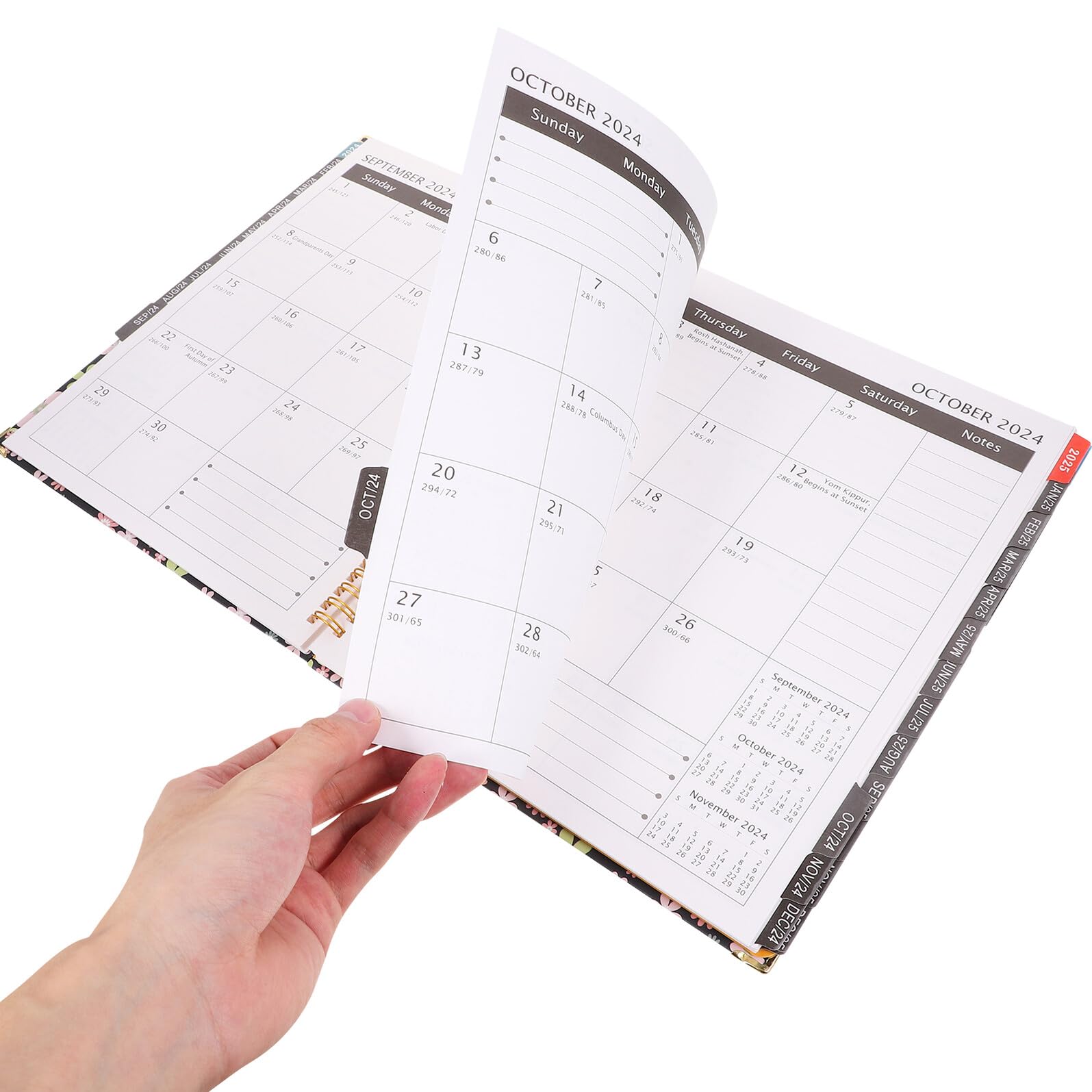 Gatuida Planner Portatile Notebook Calendario e Agenda Inglese Taccuino Spirale per Studio e Ufficio Agenda Scuola e Organizzatore Personale