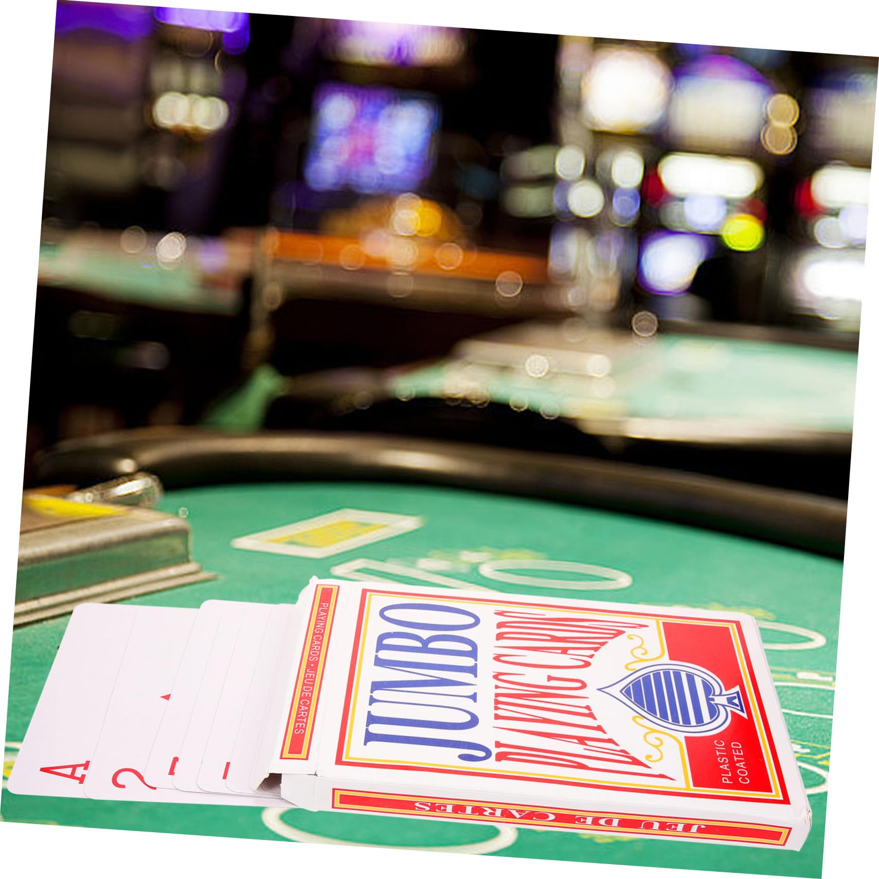 Juego de Cartas de Póker Gigante para Adultos, Cartas de Papel Fáciles de Guardar y Llevar, Ideales para Juegos de Mesa y Viajes, 1 Set