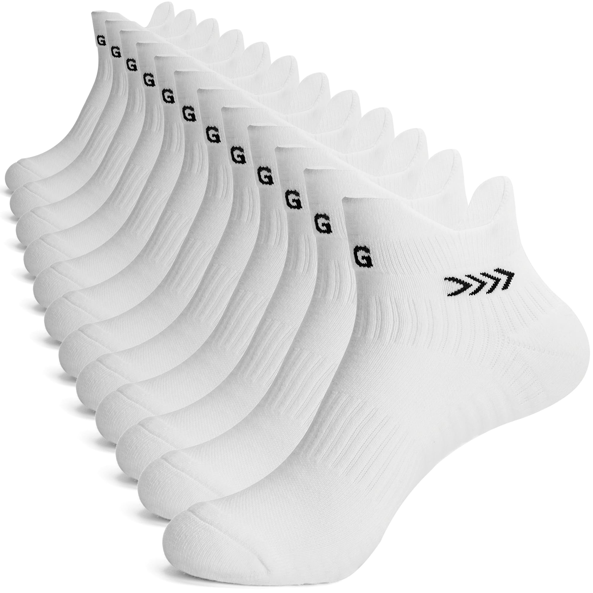 GOGOGOALCompression Ankle Socks for Men Women Low Cut Athletic Sock Cushioned No-show Running Sock Tennis Travel Daily…