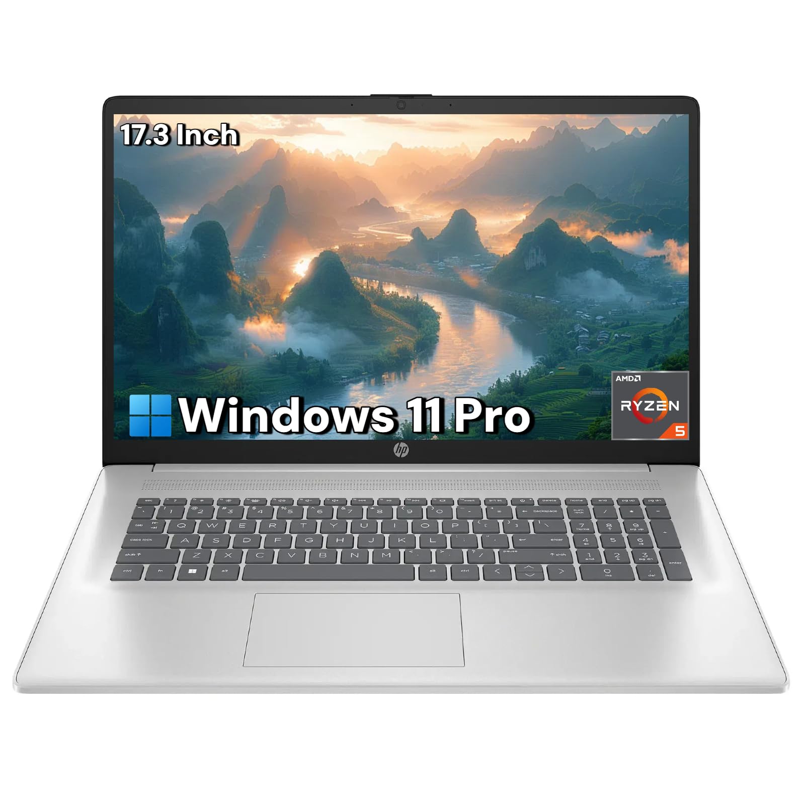 HP 17 3 Laptop Computer - 17 3 Full HD Anti-Glare Large Screen Laptop AMD Ryzen 5 7430U