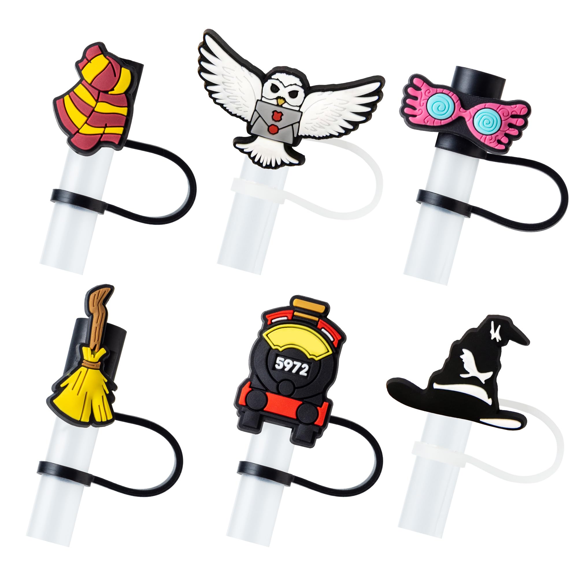 8PCS Straw Stoppers, 10mm Magic Movie Straw Cover Cap for Stanley Cup 40oz/30oz Tumbler, Movie Straw Covers for Stanley Cup Accessories Christmas Gifts for Kids Party Favors