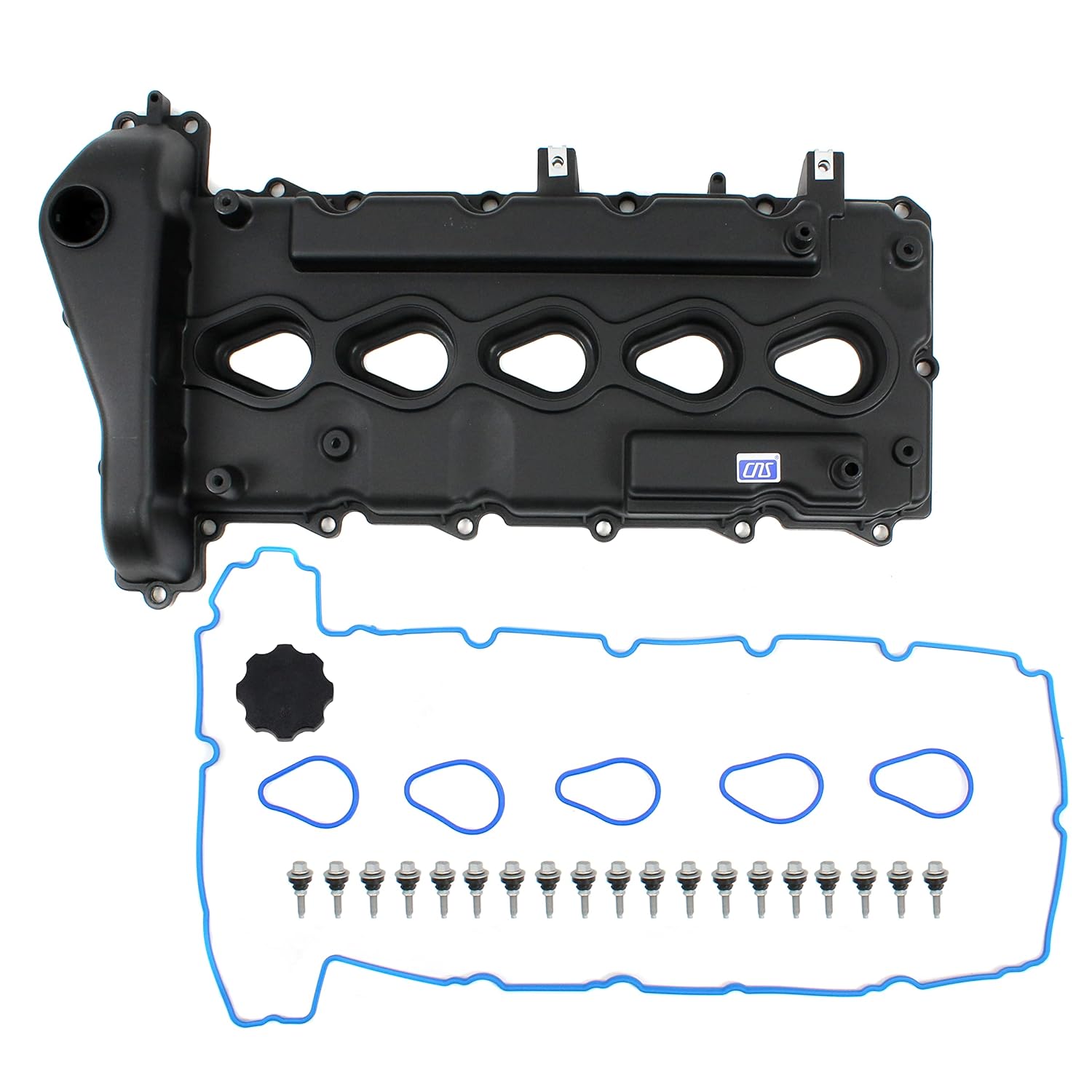 CNS Valve Cover with Gasket Compatible/Replacement for 04-06 Chevrolet/GMC/Hummer/Isuzu 3.5L (3460cc/211cid) DOHC L5