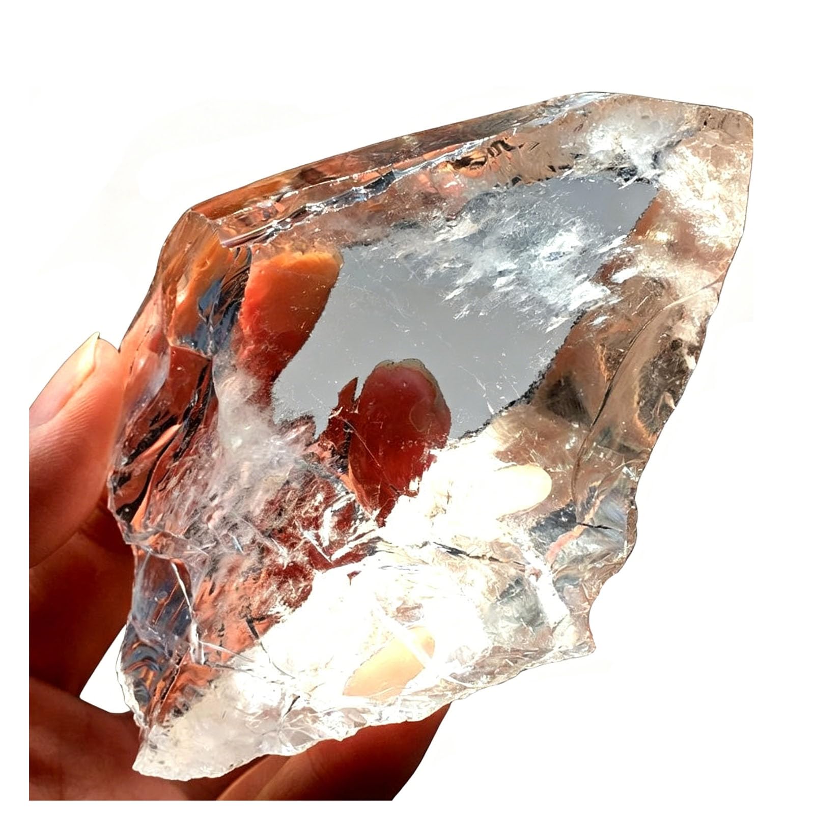 Zooeelly Rough Natural Clear Quartz Stone Mineral Specimen, Raw Stone Gemstone Crystal Rock for Cabbing,Tumbling,Cutting,Polishing,Lapidary,Wire Wrapping,Healing Reiki,Jewelry Making,3~4CM