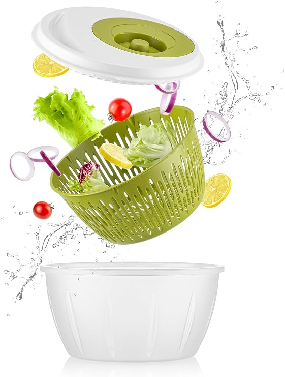 Promosyonca Kaliteli Sebze Kurutucu, Salata Kurutma Makinesi (Yeşil)
