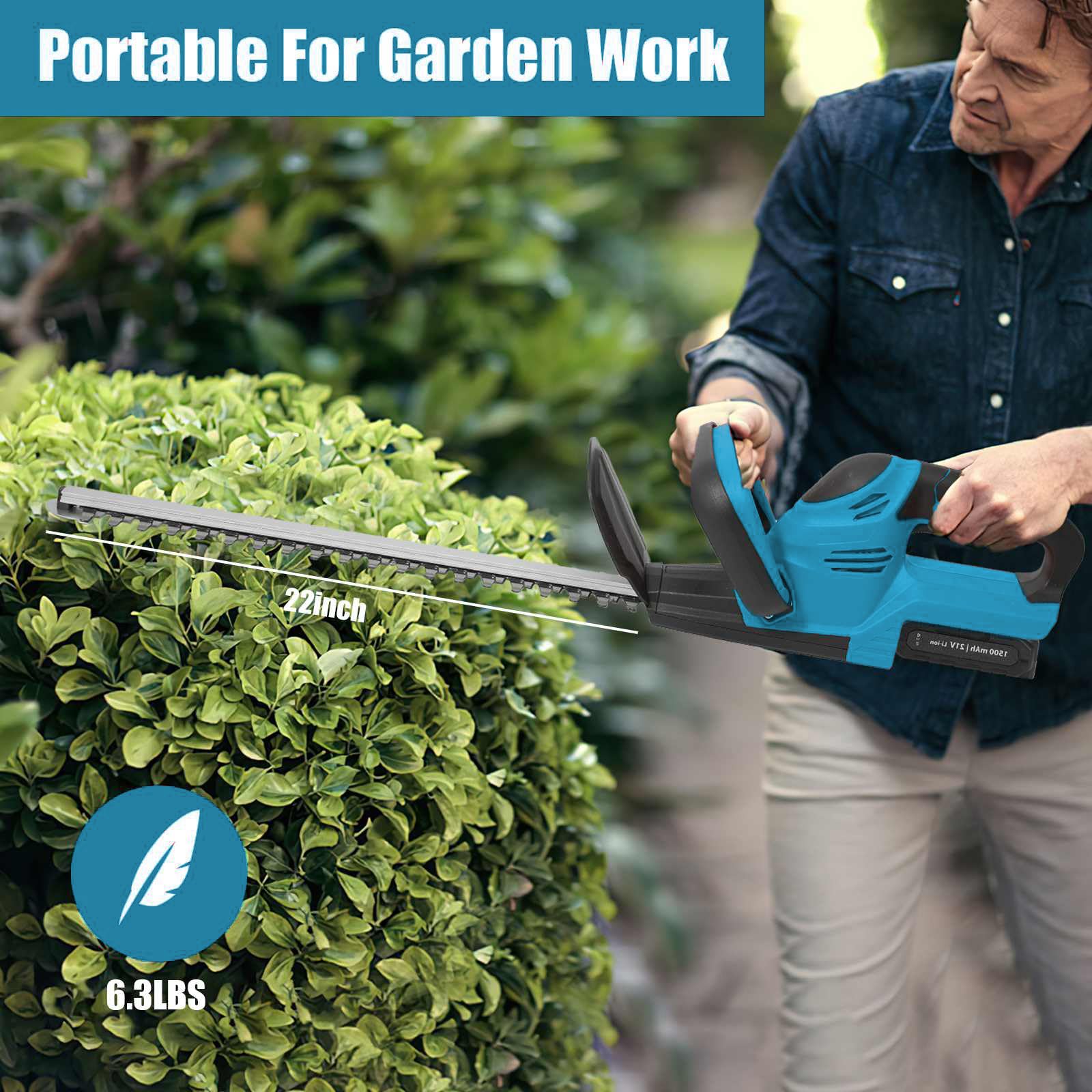 Taille-haie Sans Fil Pour Makita 21V, Sécateur, Taille-haie