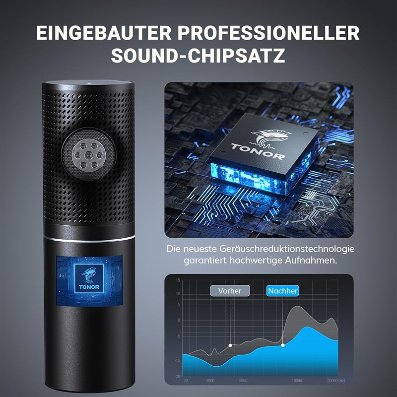 Tonor Q9 USB Kondenzátor Mikrofon Szett - Kardioid Irányítottságú Stúdió Minőségű Fém Mikrofon PC, Laptop és Konzol Kompatibilitással