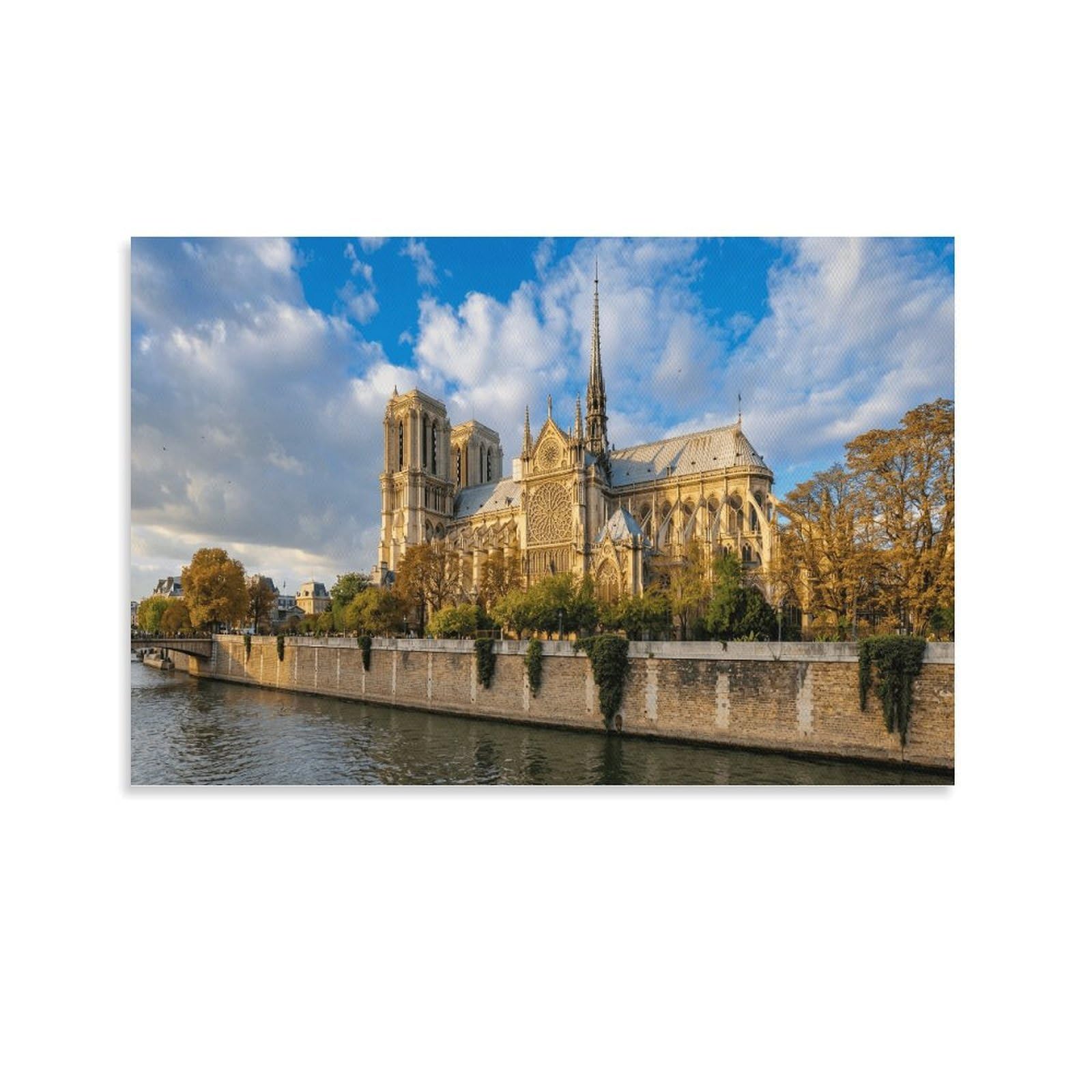 XPASHIQWC Notre-Dame De Paris Poster Artwork Giclee Canvas Prints Modern Wall Art Picture Wall Hanging for Bedroom Living Room Decor 20x30inch(50x75cm)