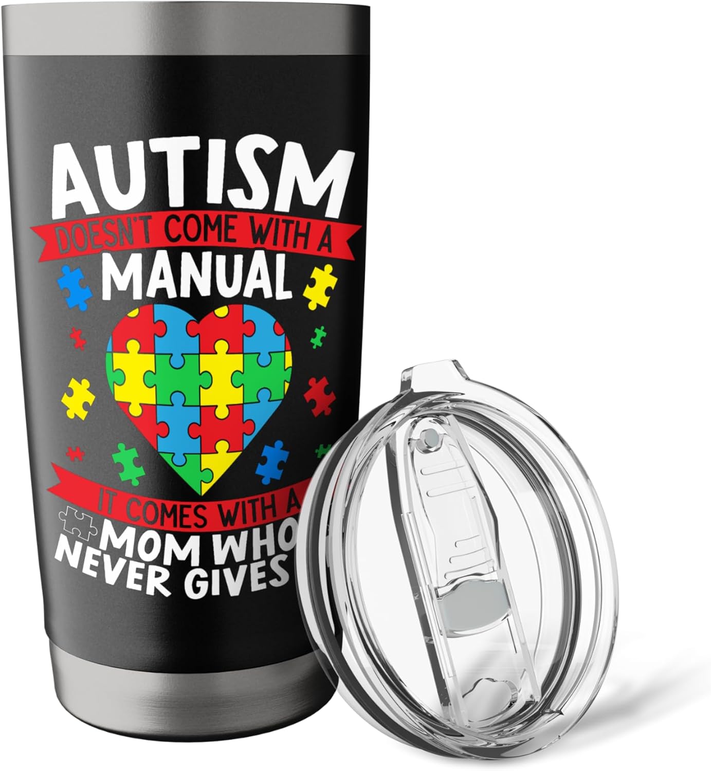 Autism Doesn't Come With A Manual Autism Mom Mothers Day Stainless Steel Insulated Tumbler - Image 5