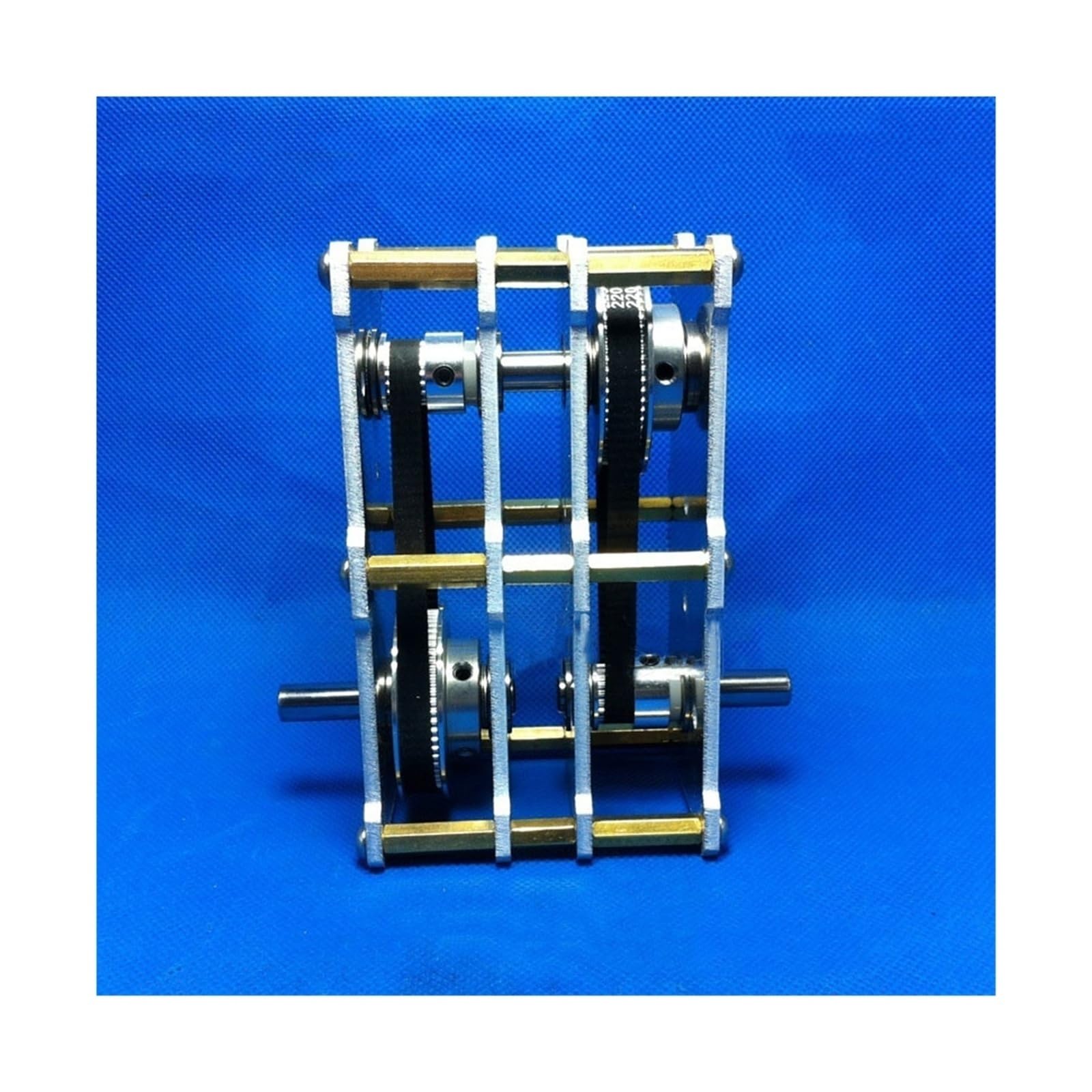 Gearbox 122x108x55mm Reducer Accelerator Gearbox 1:8 1:16 Speed Ratio Synchronous Wheel Pulley Transmission 8mm Double Shaft Steering Direction(1:16)
