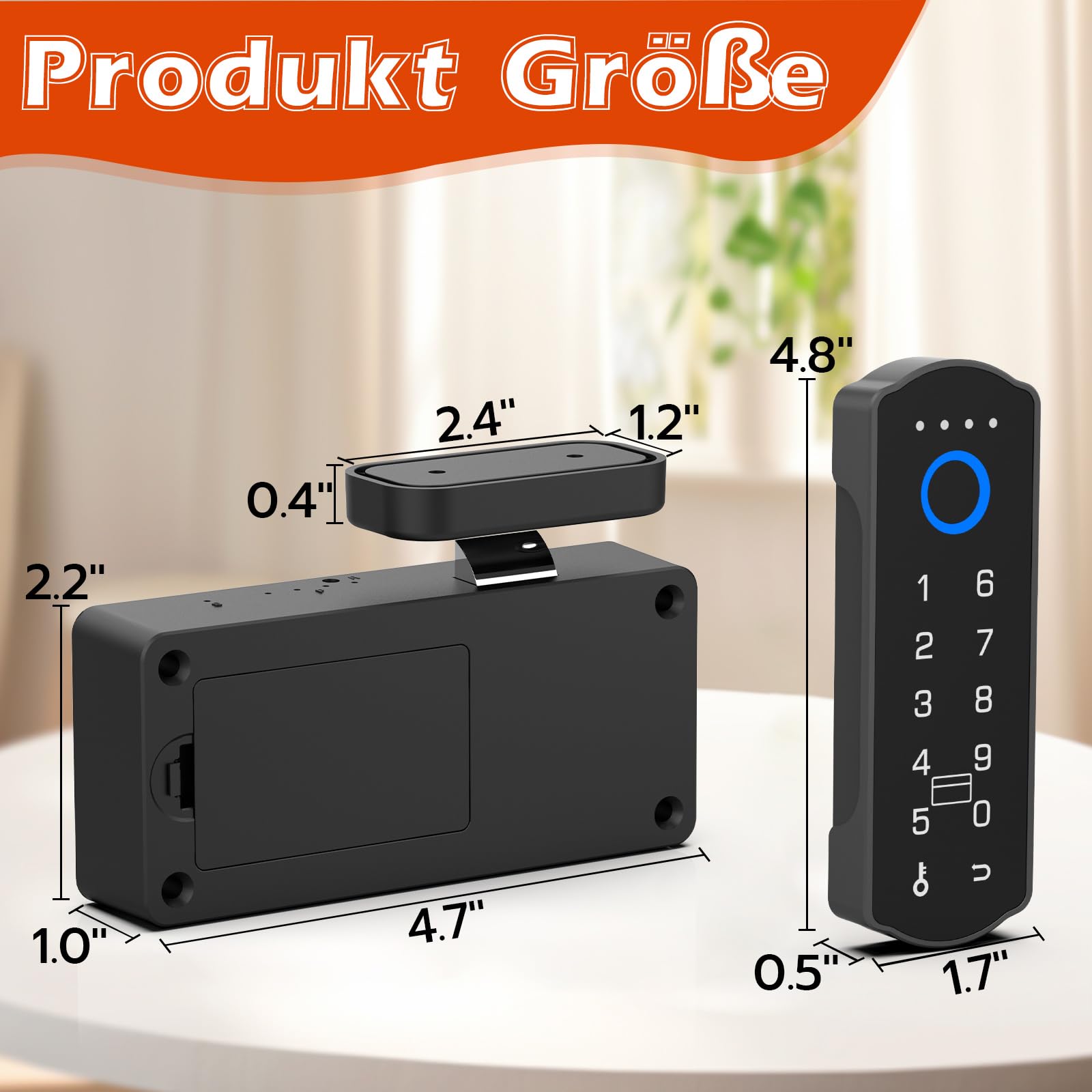 Anweller Serrure de tiroir, électronique, serrure de meuble avec application NFC pour boîte aux lettres, sécurité enfant pour armoire, tiroir, boîte, boîte aux lettres, casiers, etc
