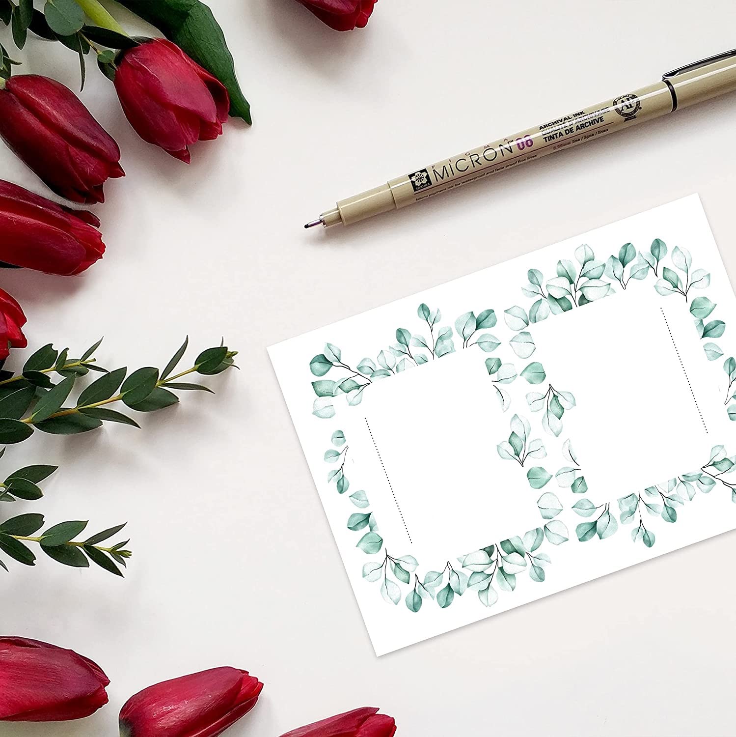 Segnaposto Per Matrimoni E Feste - 100 Cartoncini Piegati 7,4x10,5 Cm, Design Elegante, Scrivibili - Foto 10