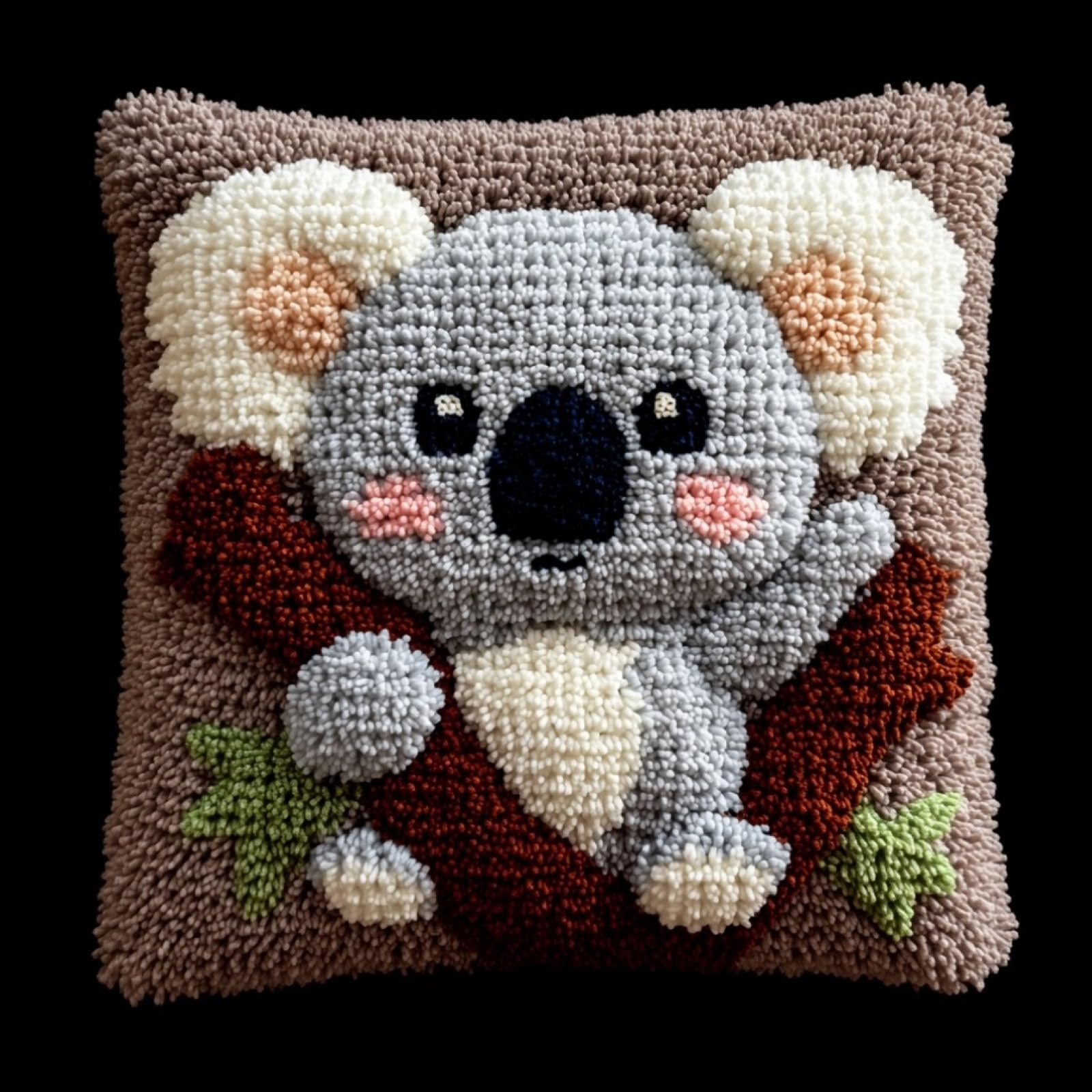 AxiangziK DIY Latch Hook Pillow Kit,Koala
