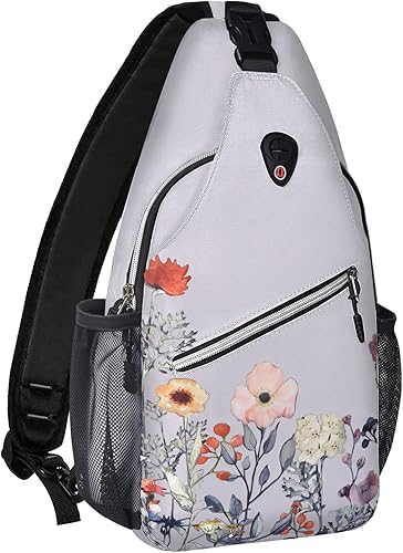 MOSISO Mochila bandolera multiusos para viajes, senderismo, jardín, flores, cuerda, bolsa cruzada para hombro