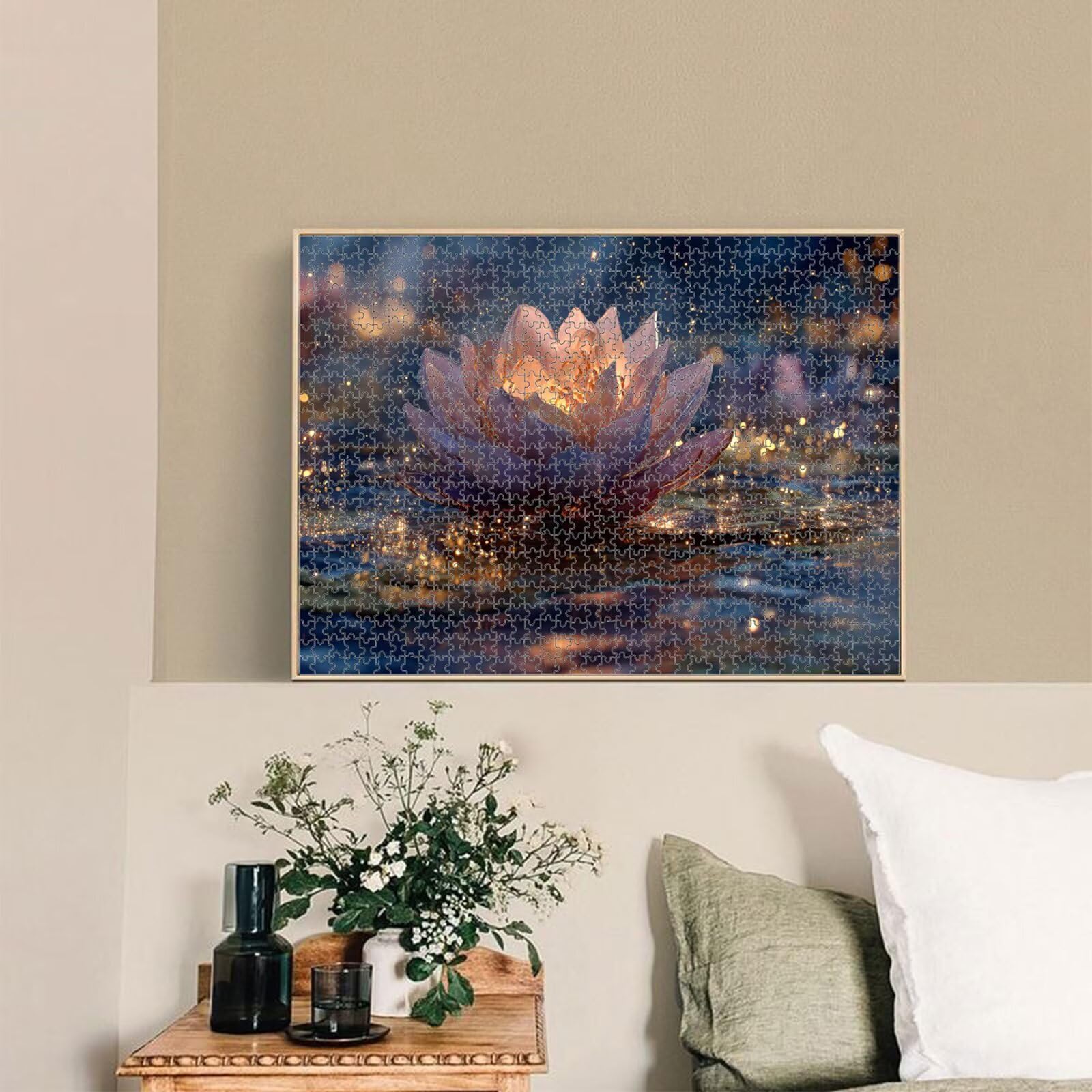1000 Teile Puzzle für Erwachsene, Lotus & Traum Holz Puzzle 1T#1105