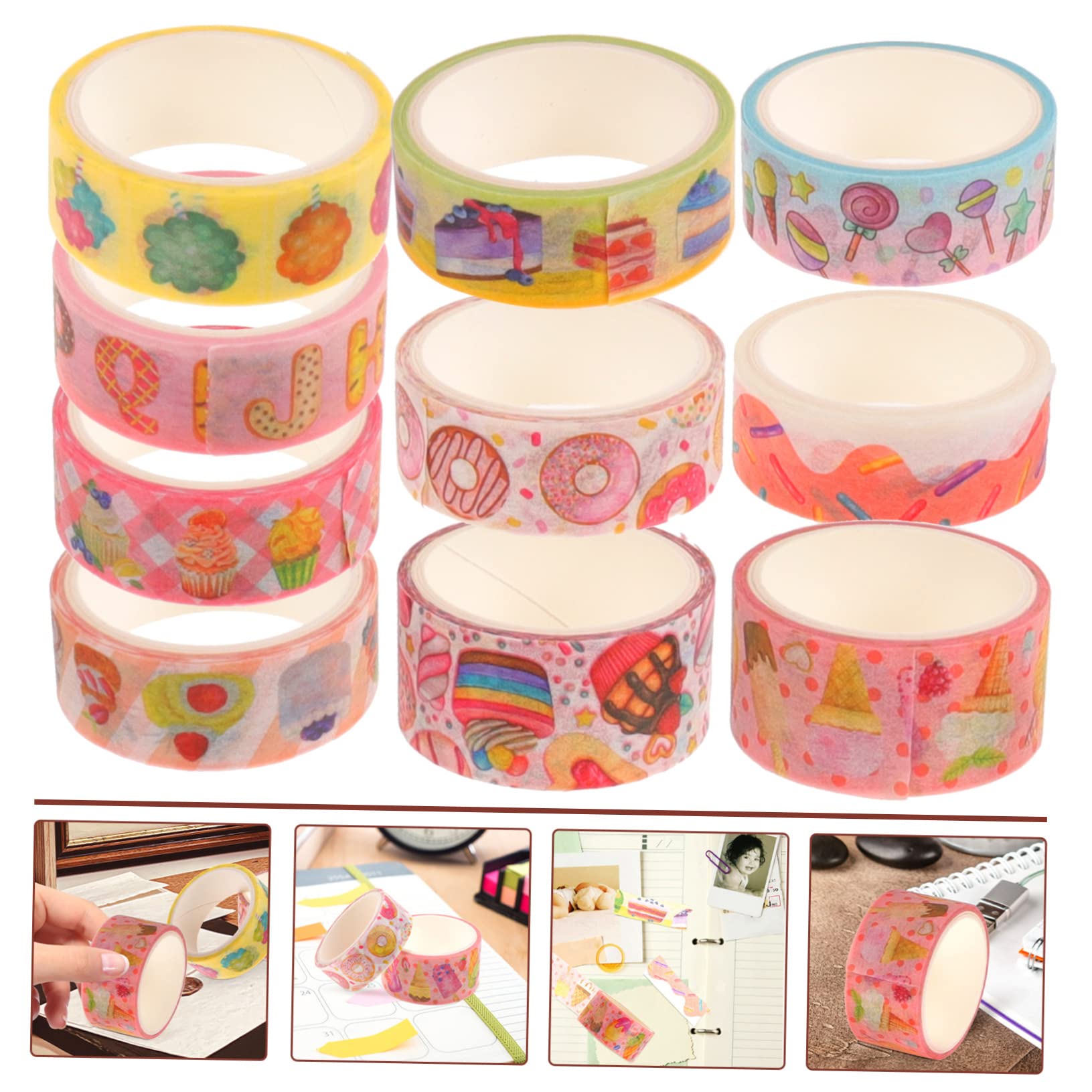 Housoutil 5 Sätze Washi Tape Set Für Scrapbooking Dekoratives Klebeband Für Diy Projekte Partydekoration Und Mehr Langlebig Und Leicht Abreißbar 10 Rollen * 5