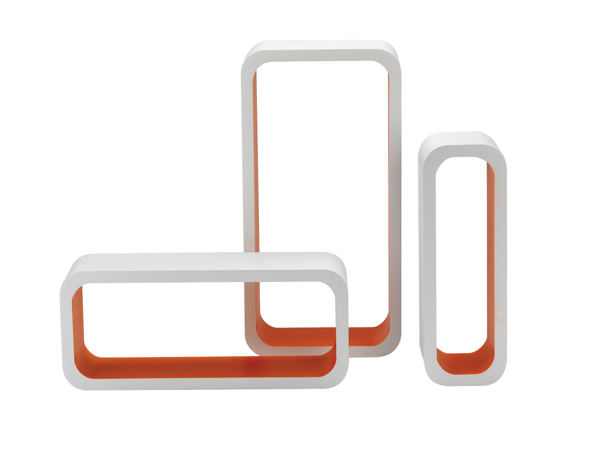 Estante rectangular de MDF con esquinas redondeadas para optimizar el almacenamiento de casa