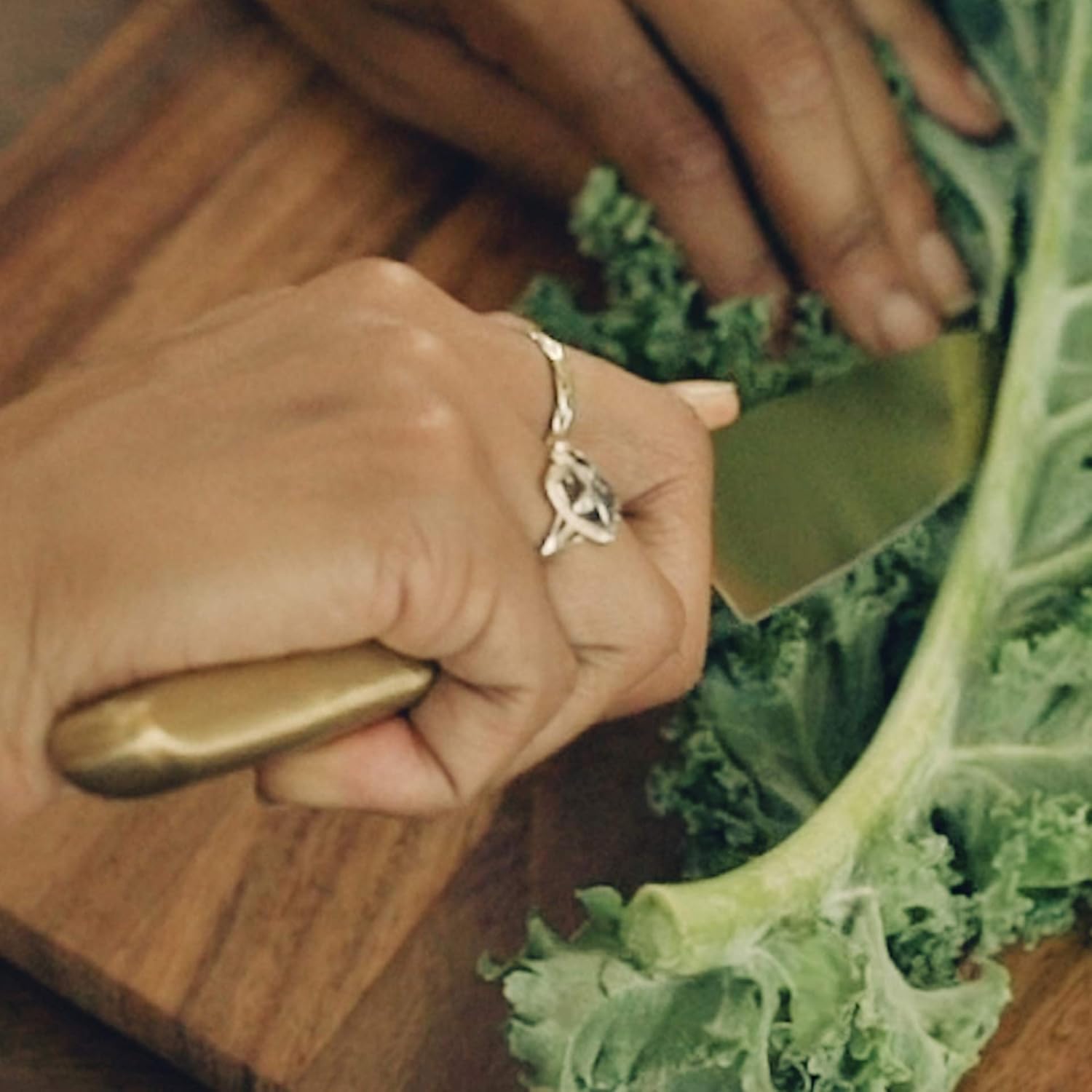 Exclusive Hast Kitchen Utility Knife-5 Inch Super Sharp-Professional-Premium Powder Steel-Japanese Blade Style-Sleek Modern Design-Lightweight-Ergonomic Handle-Minimalist Kitchen Décor (Titanium Gold)