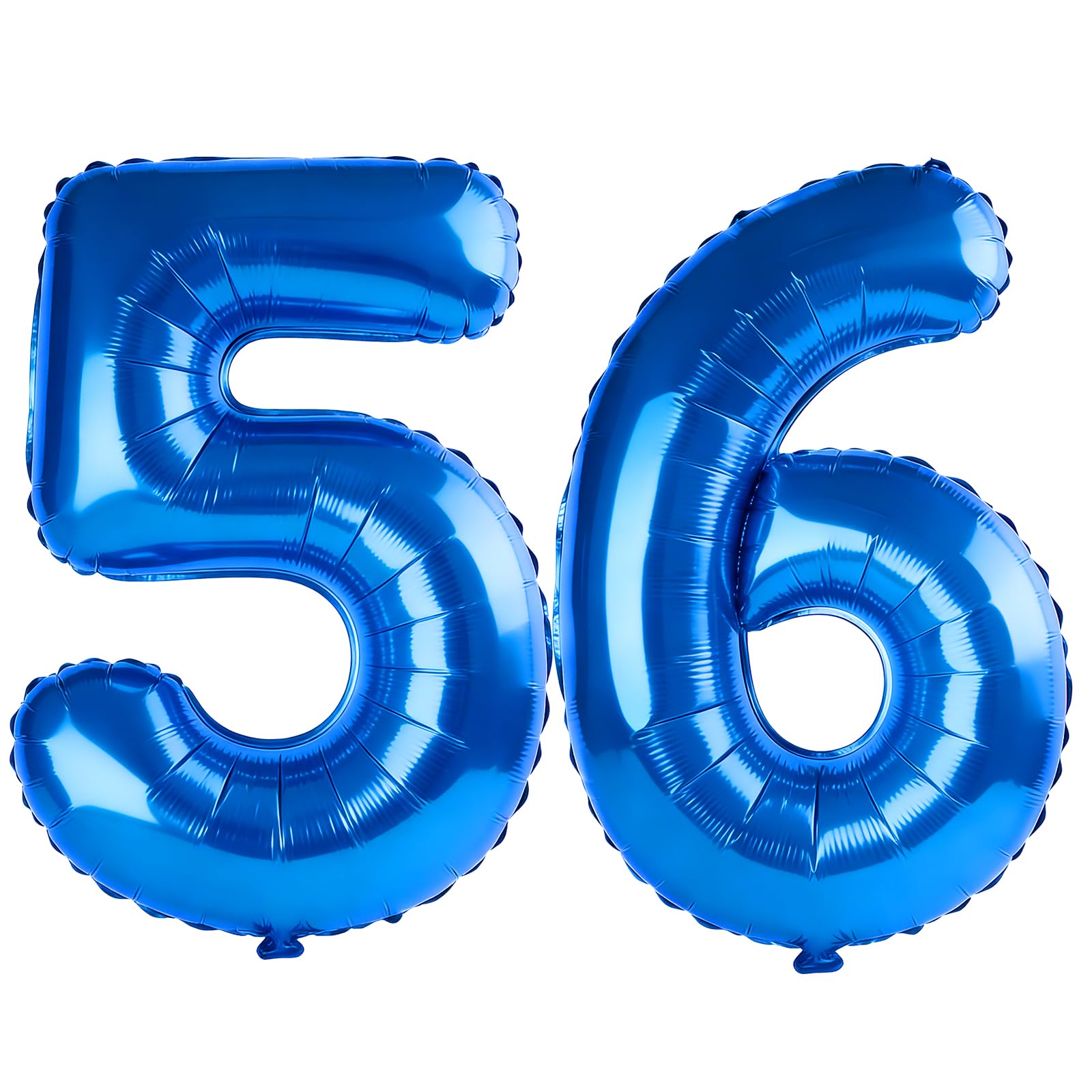 40 Inch Number 56 Balloons for 56th Birthday Party Decorations,0-100 Dark Blue Large No.56 Digital Balloons for Women Men and Mother Dad, Helium Foil Number Balloons for Wedding Anniversary