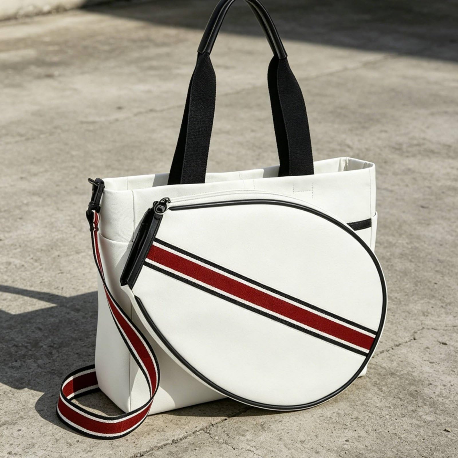Borsa a Tracolla Sportiva Borsa Borsa Racchette Badminton Zaino Monospalla Compartimento Ampio in Tela Portaracchetta Confortevole