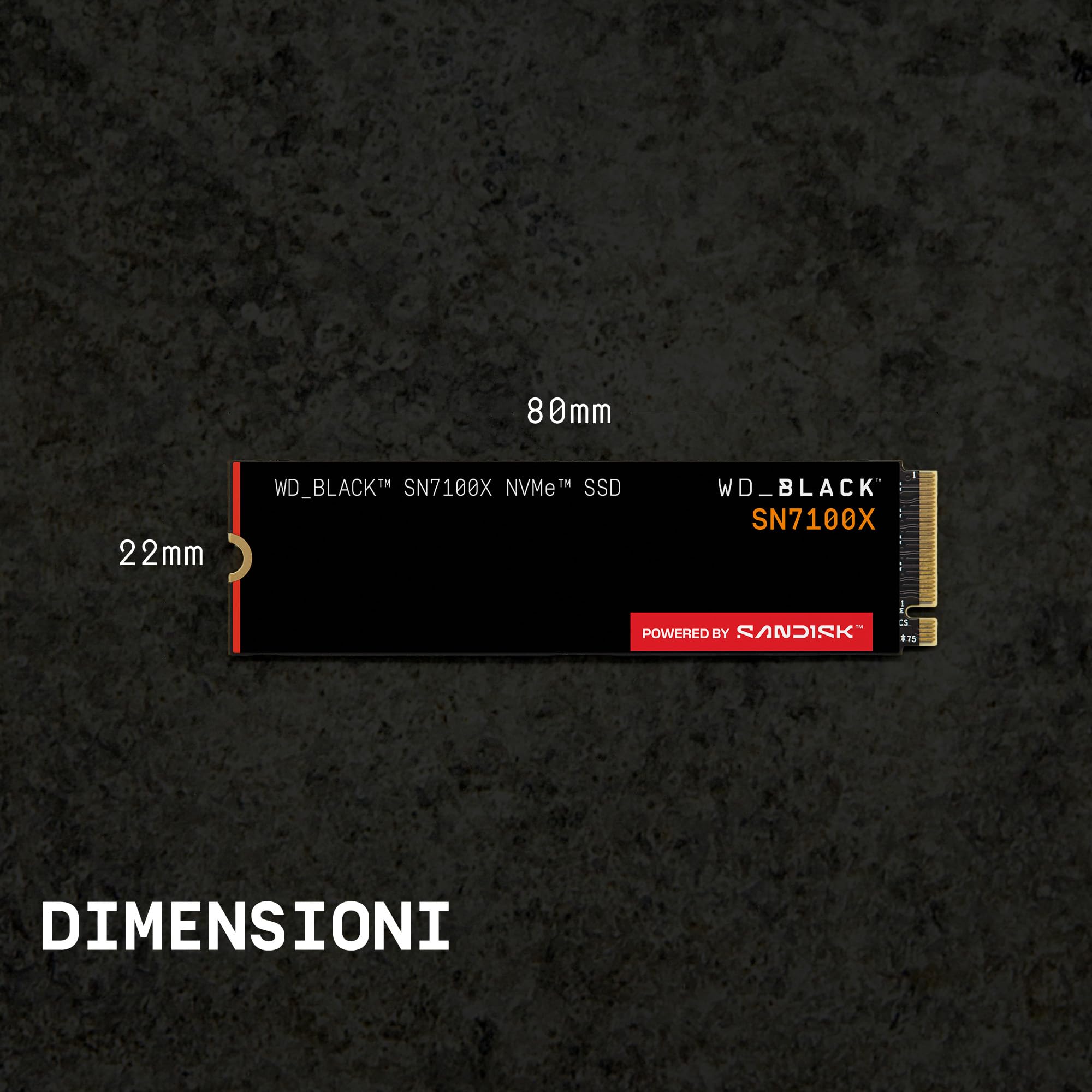 WD_BLACK SN7100X NVMe SSD da 4 TB (con velocità di lettura fino a 7.250 MB/s, Storage con licenza ufficiale per ROG Xbox Ally e PC, PCIe Gen4, 1 mese di Xbox Game Pass Ultimate)