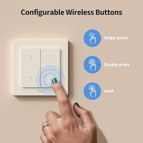 Aqara Shutter Interruttore H2 EU, Protocollo Thread/Zigbee, Per Tapparelle/Tende, 2 Pulsanti Wireless Extra, Matter, Compatibile con Apple Home, Alexa, Home Assistant e Google Home (con Neutra) - 6