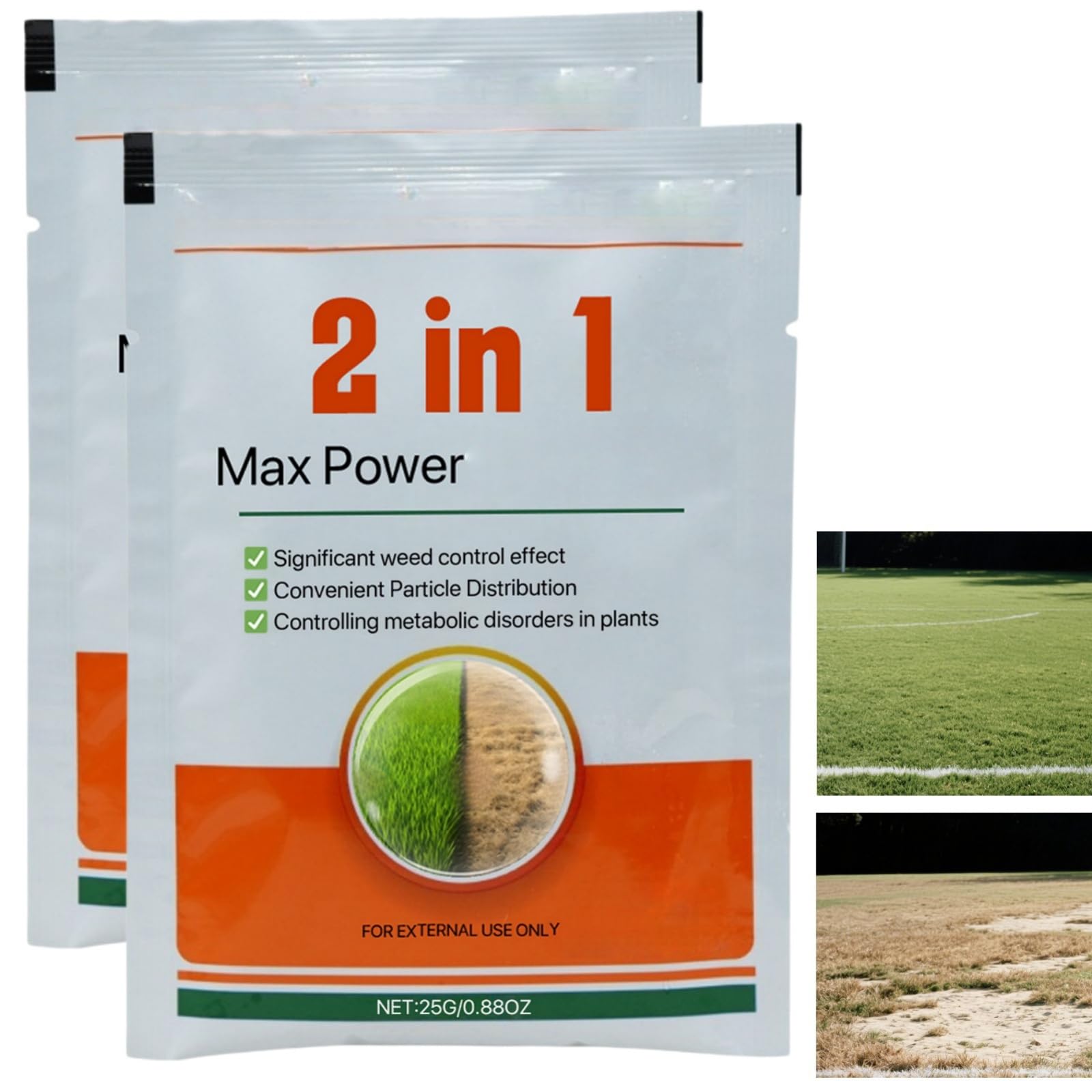 2pcs 2 in 1 Max Power H/erbicide, Fast-Acting Weed control,Controls Resistant Weeds,Action Powerful Concentrated Fast Acting Reaching the Roots