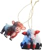 Acrylic Highland Cow Hanging Ornaments and Eye-catching Home Decoration 2pcs with Smooth for Christmas Tree Or Living Room
