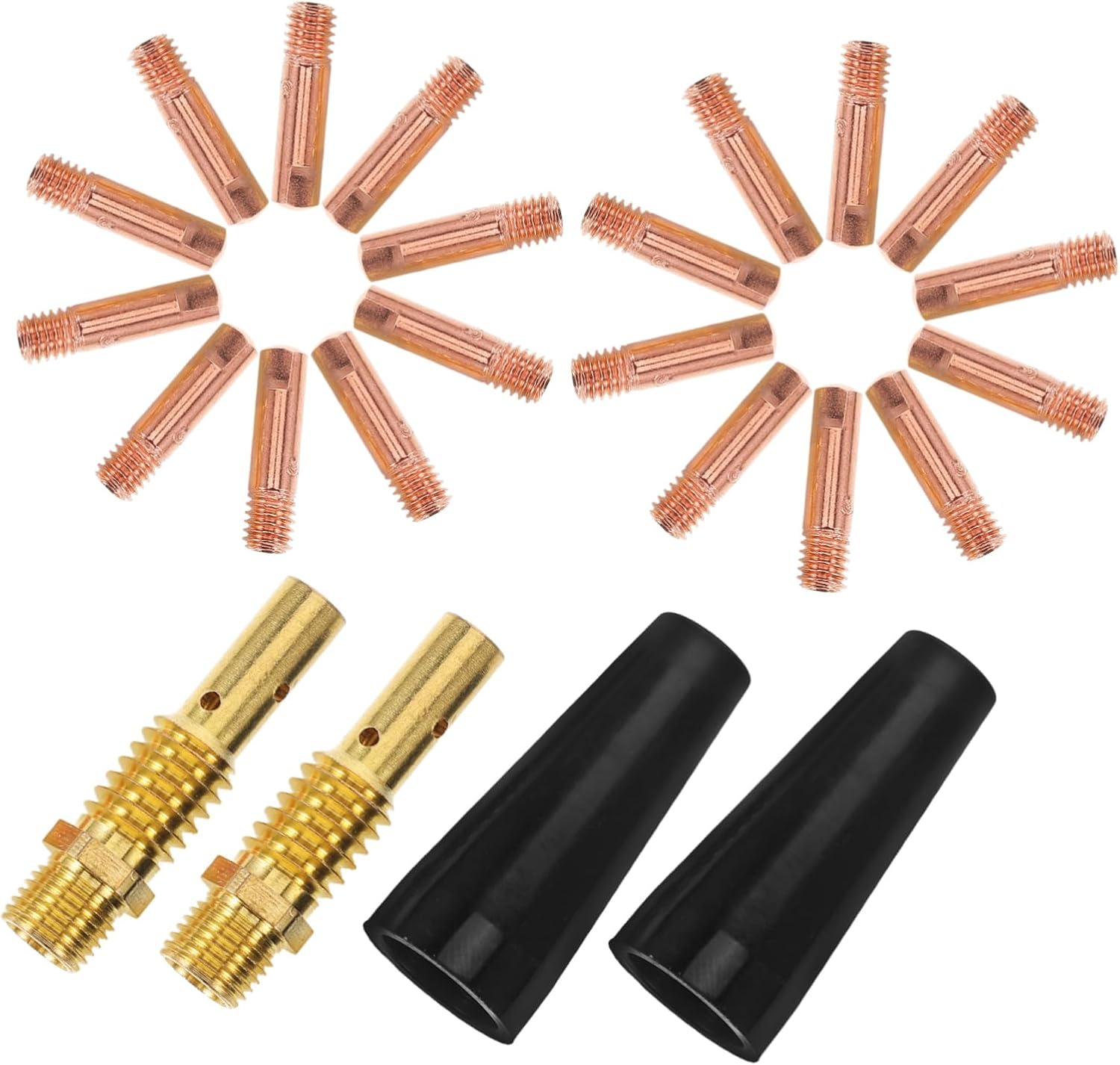 VOSAREA 1Set Mig Welding Nozzle Tips Kit Protective Sleeves for Gas Shielded Welder Conductive Rod Tip Combination for Enhanced Efficiency and Easy Usage Daily Use Welding