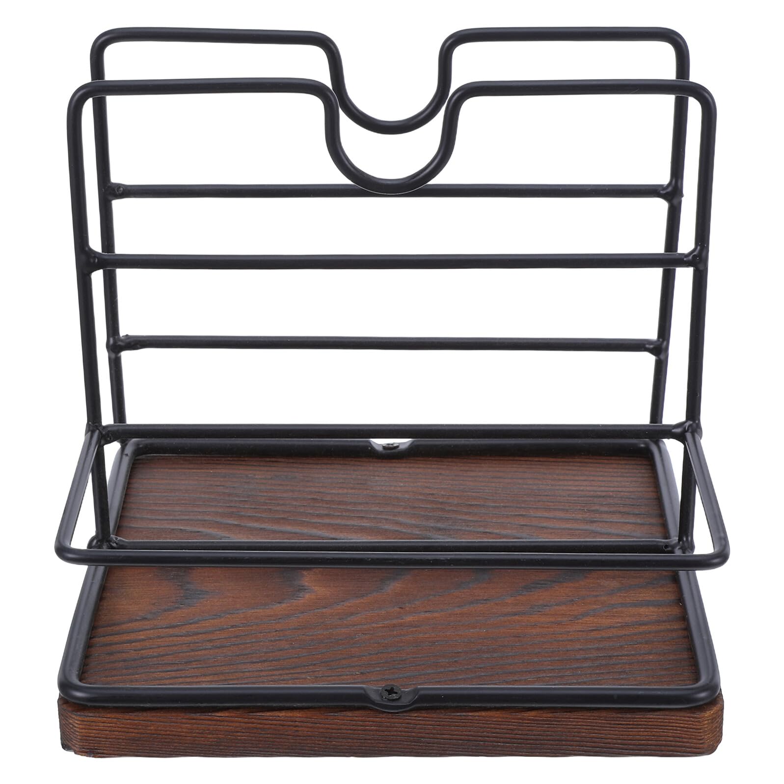 Support de serviettes en bois avec bac à condiments pour table basse