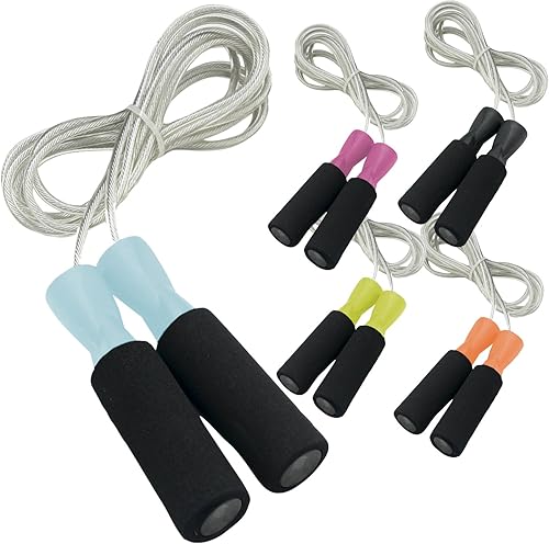 DA VINCI Cuerda de saltar con cable de velocidad ajustable de 10 pies con mecanismo de mango de rodamiento de bolas y peso de 13 lb en cada mango