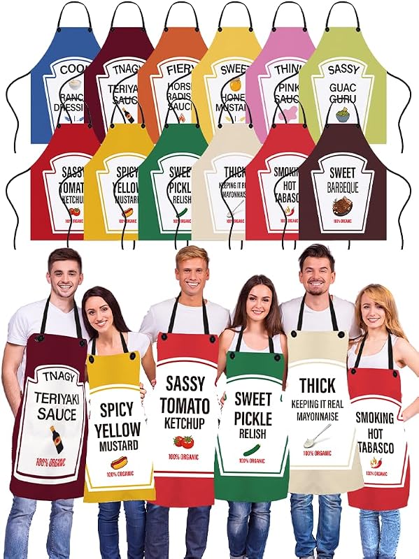 Halloween Condiment Group Costume Spice Condiment Apron