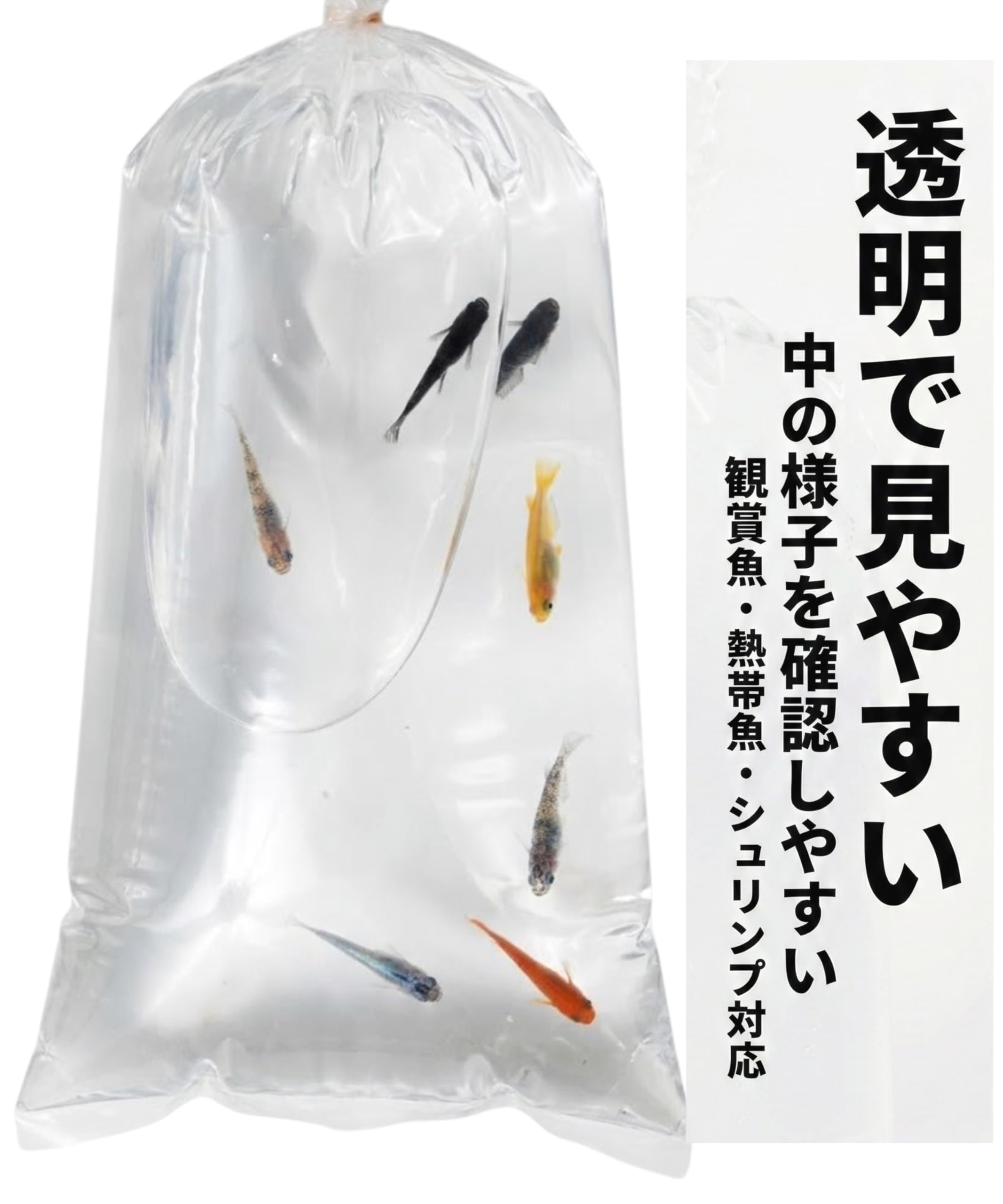 Amazon.co.jp: O-O- 観賞魚発送用 丸底ビニール袋 透明 10枚 180×450mm