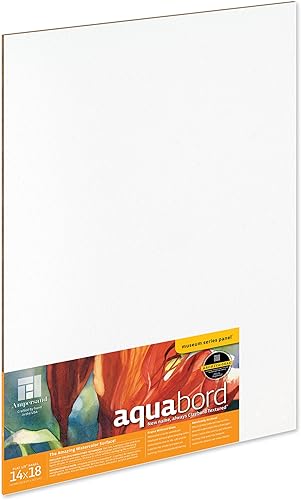 Miniatura 51 de Ampersand Art Supply Panel de pintura de acuarela: Serie Museo Aquabord, perfil plano de 1/8 pulgadas, 6 "x 6" - Paquete de 4