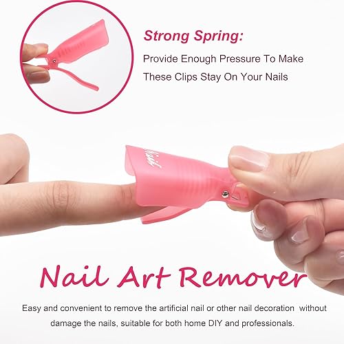 Miniatura 3 de Kit de herramientas para quitar esmalte de uñas de gel, con 10 clips de uñas, 400 toallitas de uñas sin pelusas, limas de uñas 100180, bloque