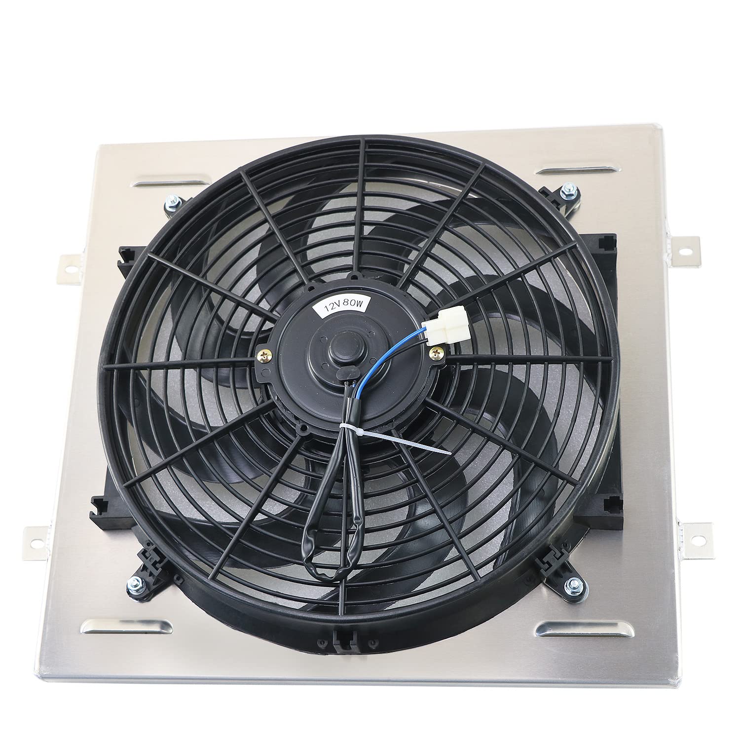 Rubivel Aluminum Radiator Shroud Fan Relay Compatible with 1964-1966 Ford Mustang Falcon 1960-1965 1961 1962 Falcon Comet 1963-1964 Mercury Comet l6 V8 260 289 AT/MT, Fan Shroud + Thermostat Relay Kit