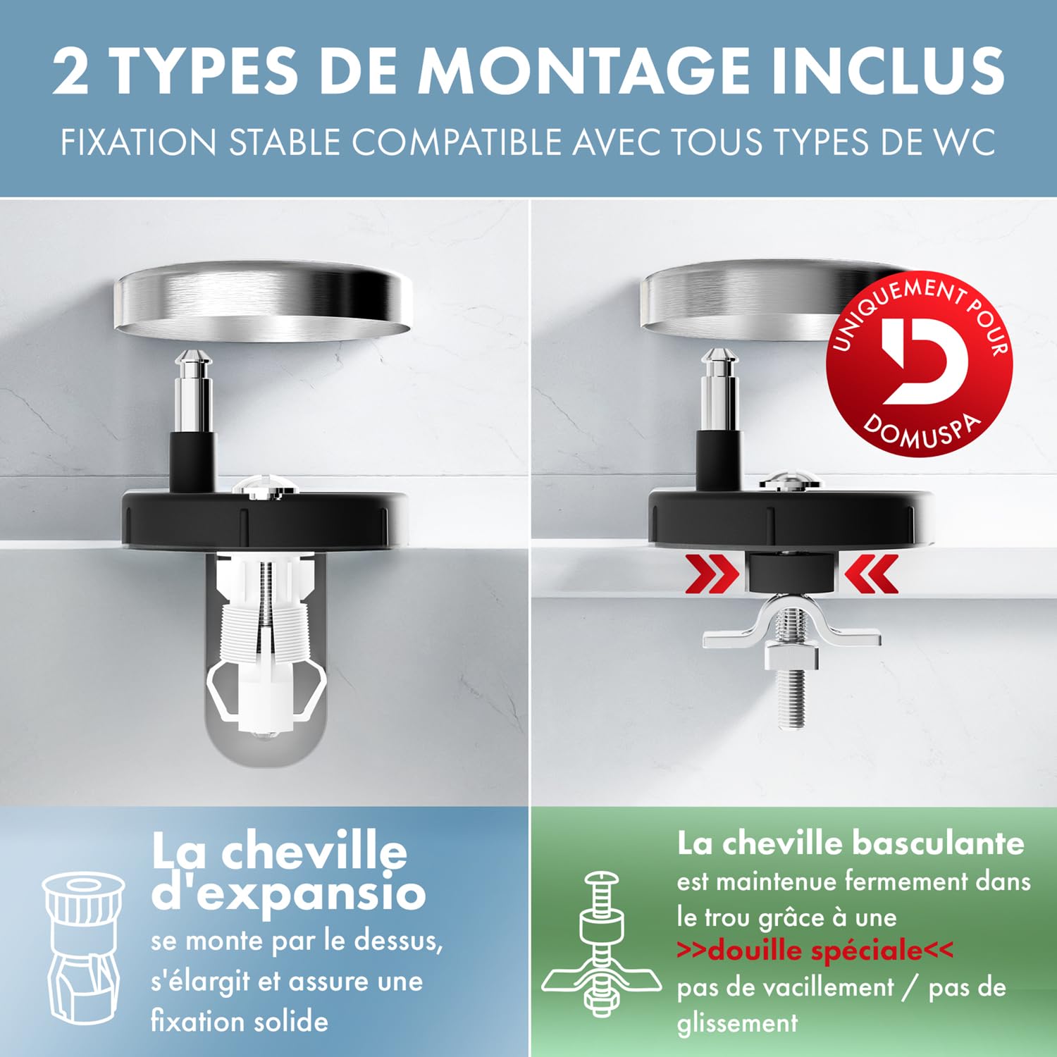 abattant wc avec frein de chute oval 36,6 x 5,5 cm - abattant wc clipsable avec fonction Quick Realease - lunette toilette facile à monter & à nettoyer - plastique haute qualité - adulte