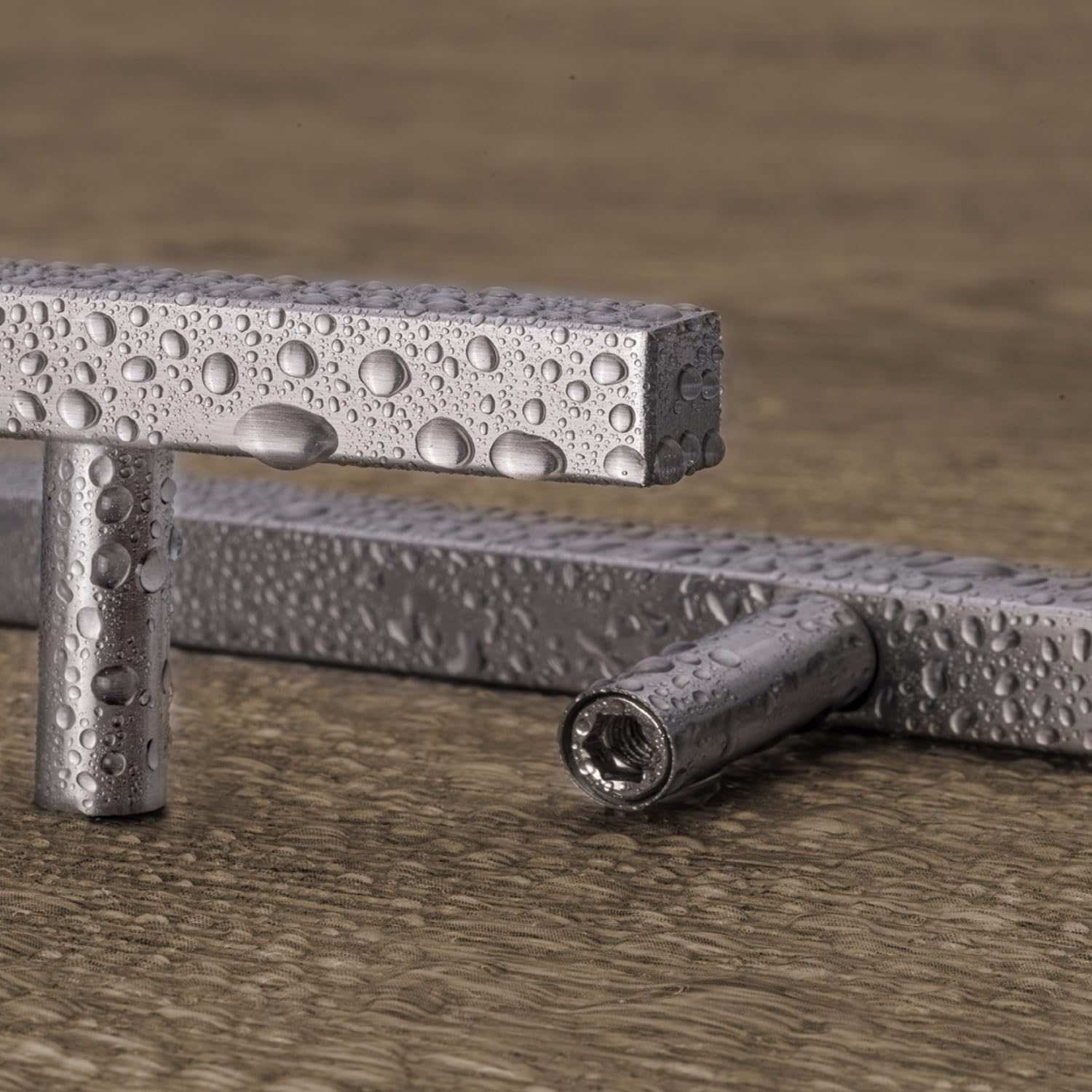 Stahlia Möbelgriffe Edelstahl 320 mm Bohrlochabstand Schrankgriffe silber (10 Stück) Küchengriffe 10x10mm Schubladengriffe Handgriff Relinggriff Stangengriff