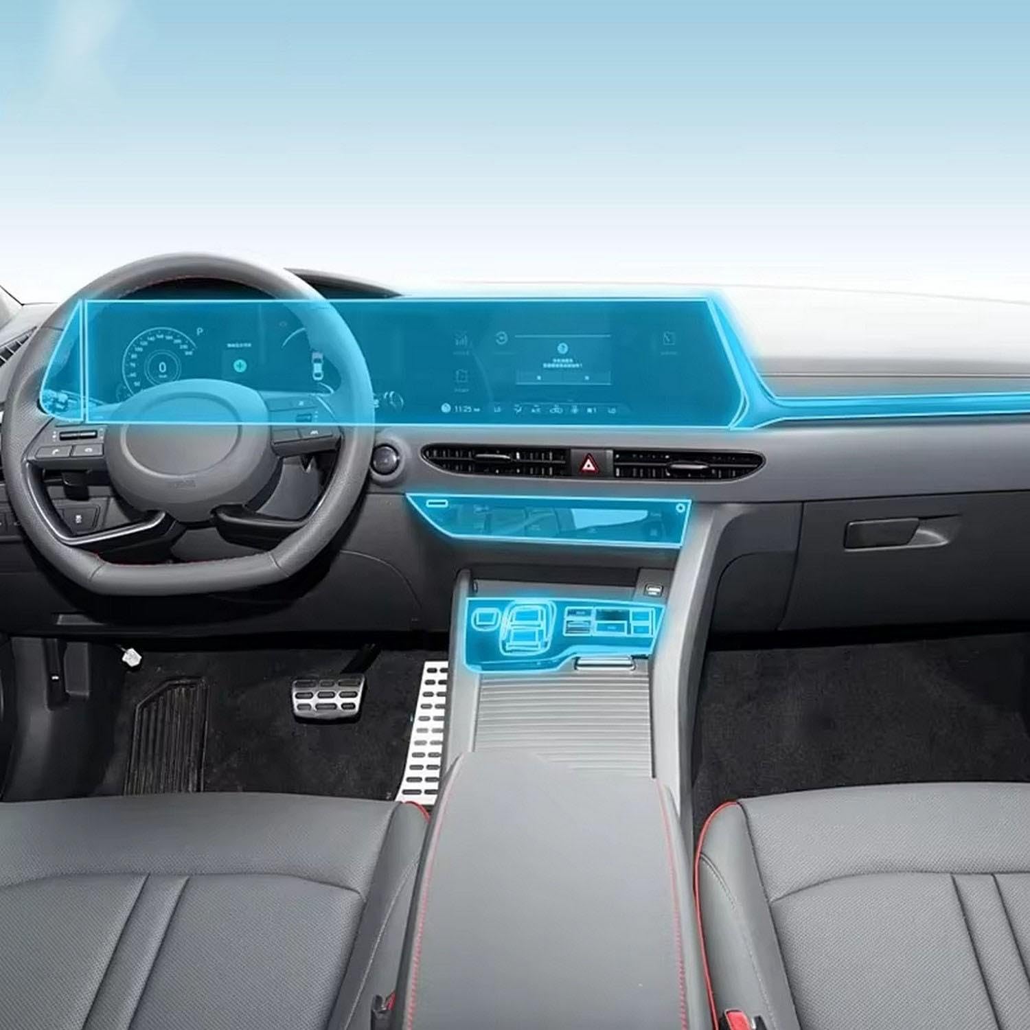 Film protection PPF Hyundai Sonata 20-2023 accessoire console centrale TPU mat FOEBE